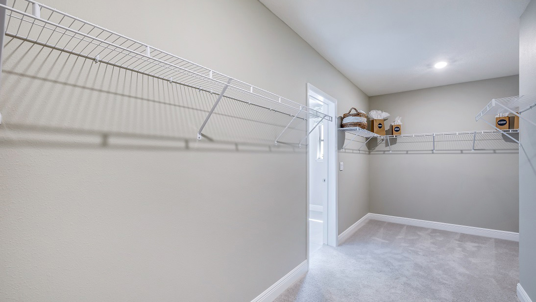 Large closet with light walls