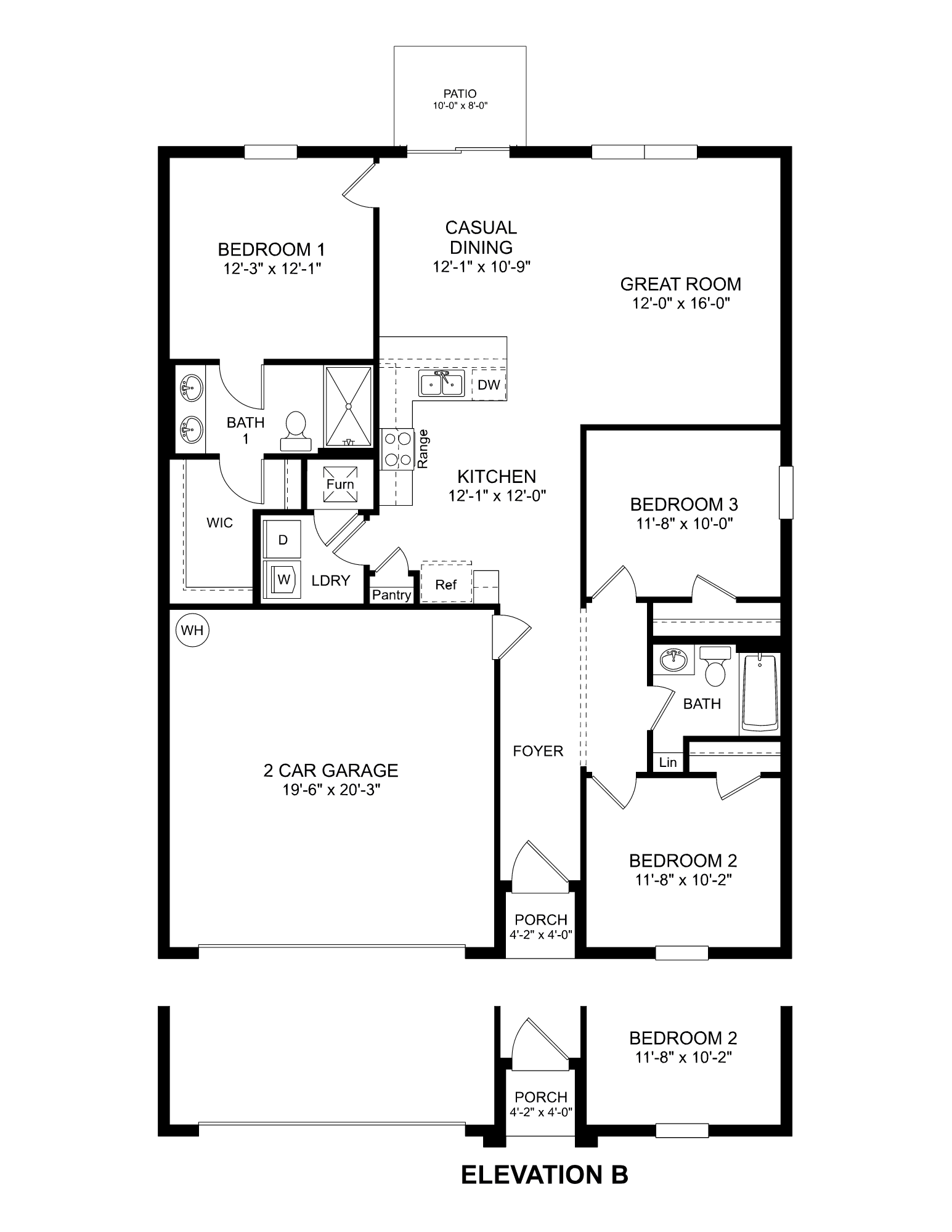 Dakota Floorplan Blacklines