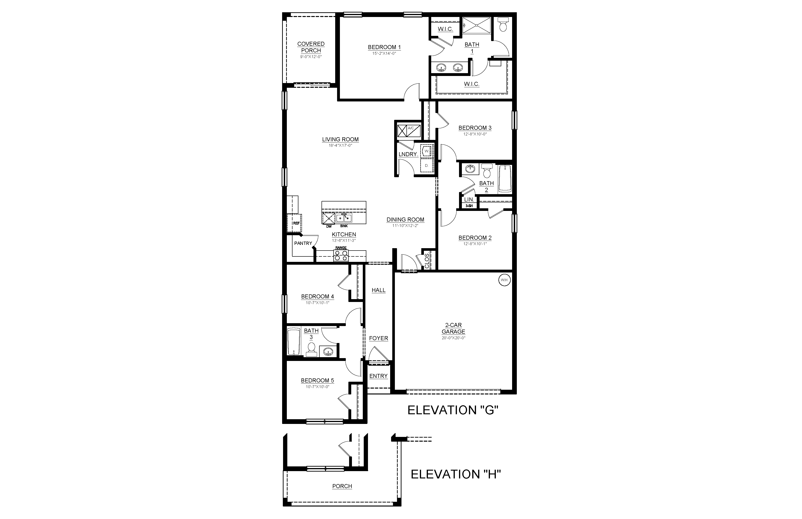 Lakeside floorplan blacklines