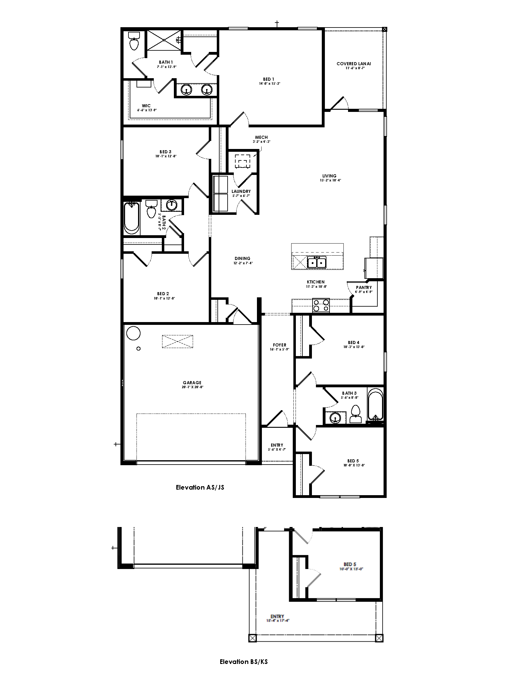 Lakeside Floorplan Blacklines