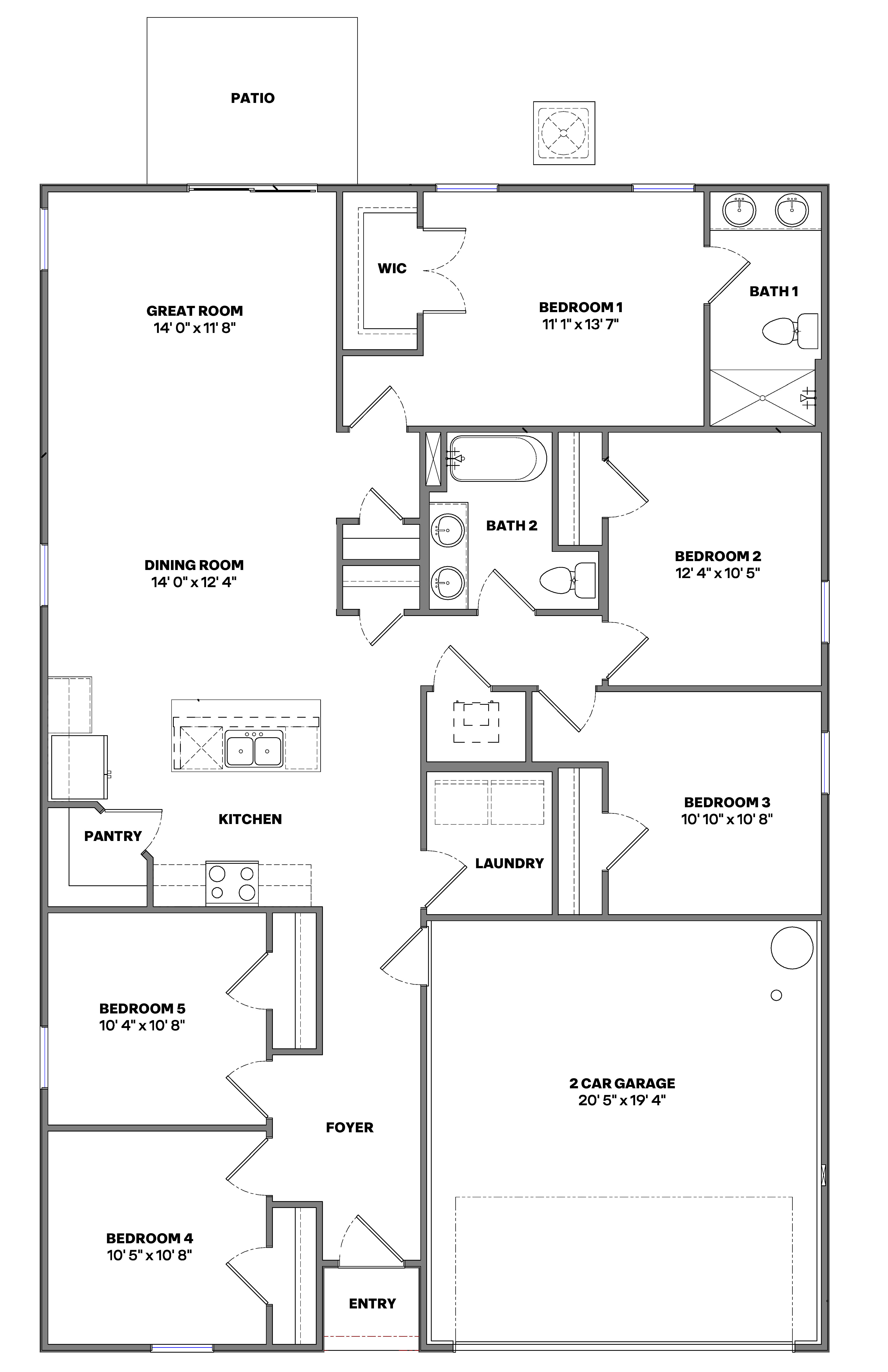 Dundee Floorplan Blacklines
