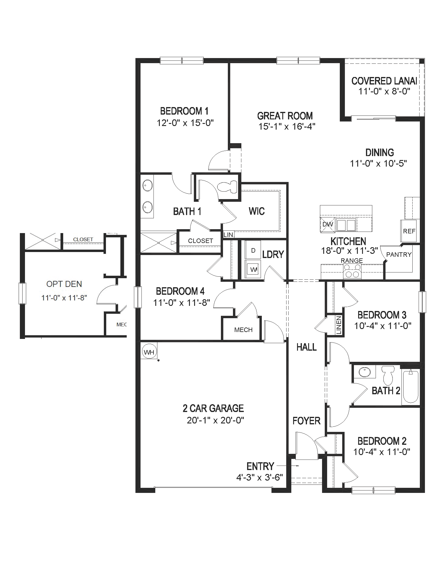 Cali + den floorplan blacklines