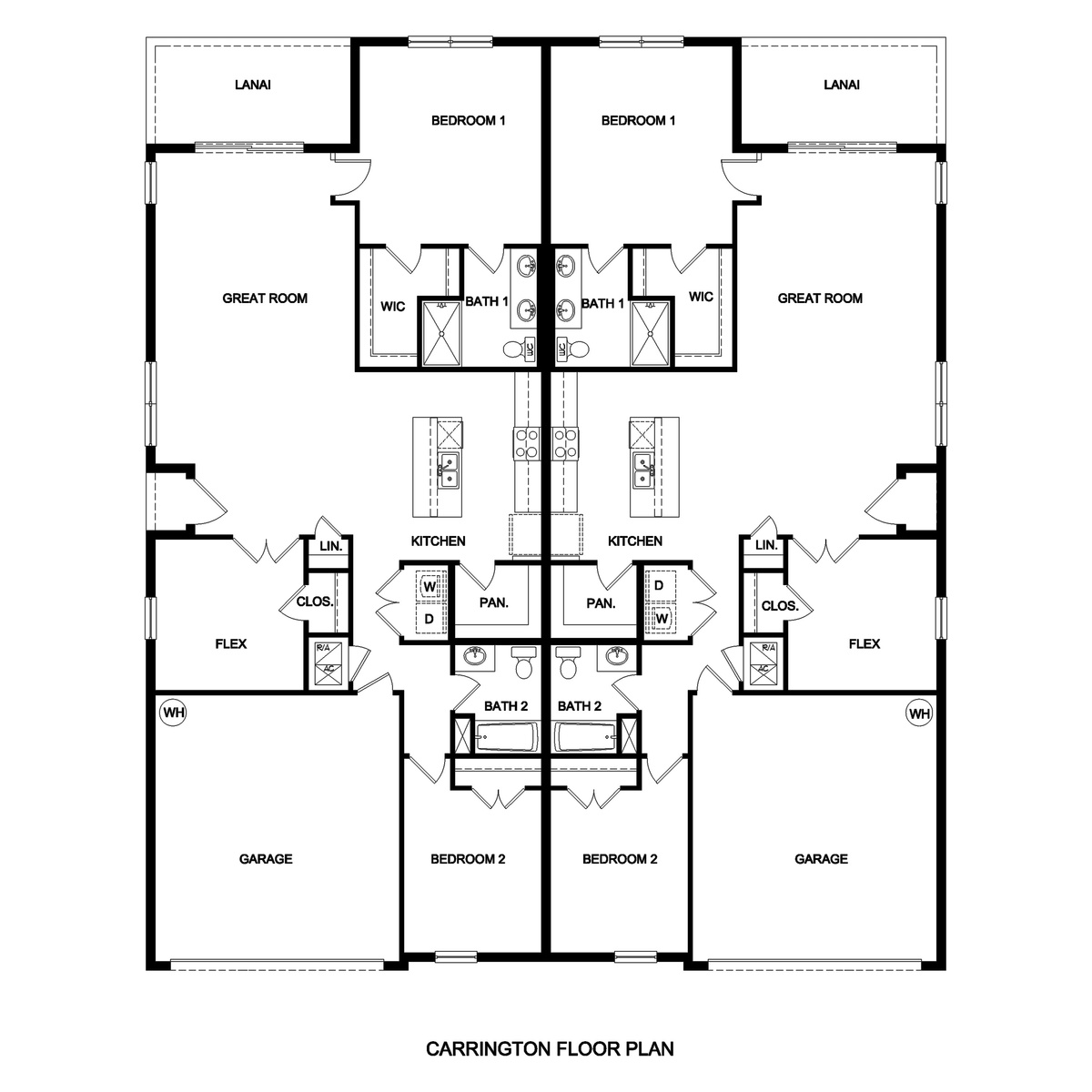 Carrington Floorplan Blacklines