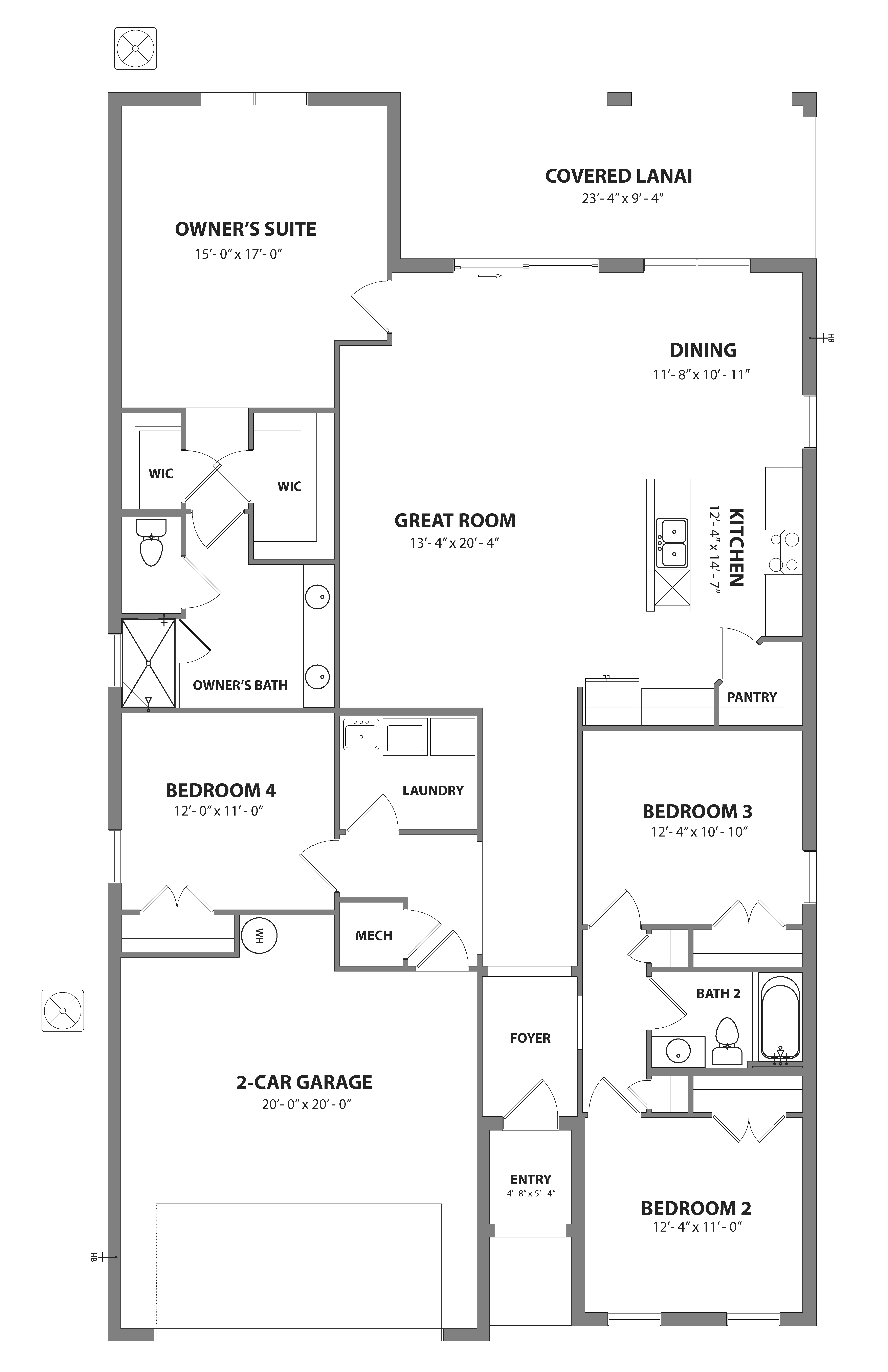 Delray Floorplan Blacklines