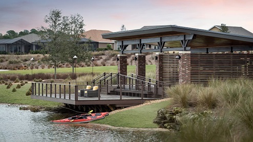 Ocala Preserve boathouse across from the clubhouse