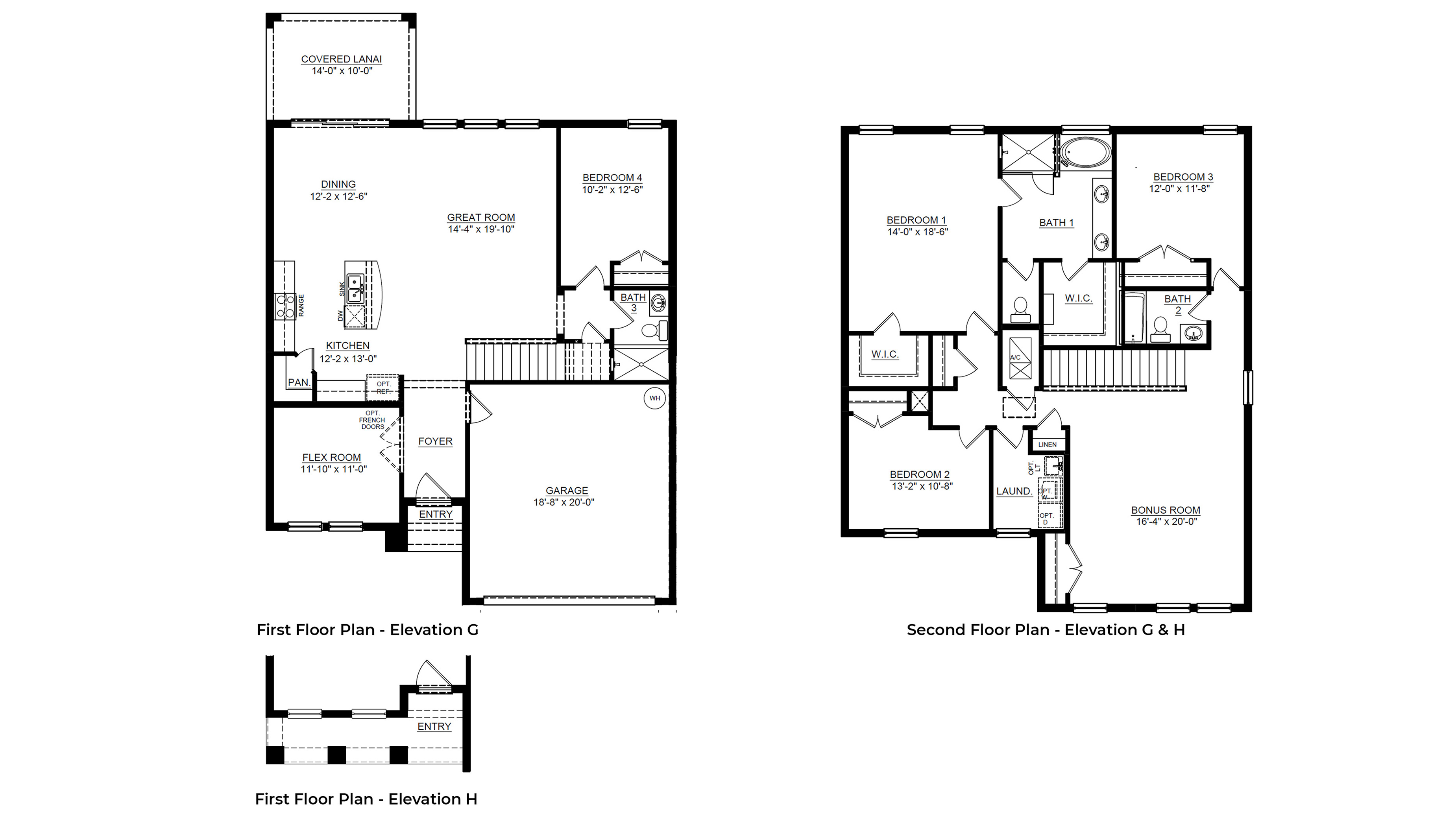 Coral floorplan blacklines