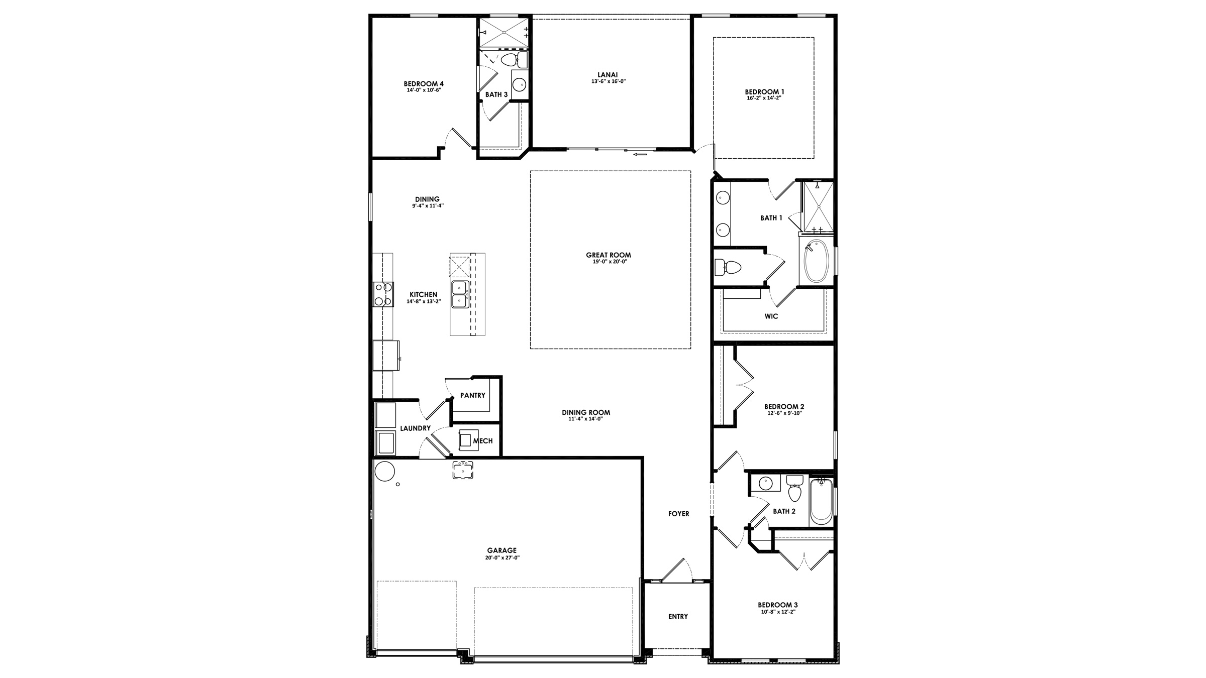 Destin floorplan blacklines