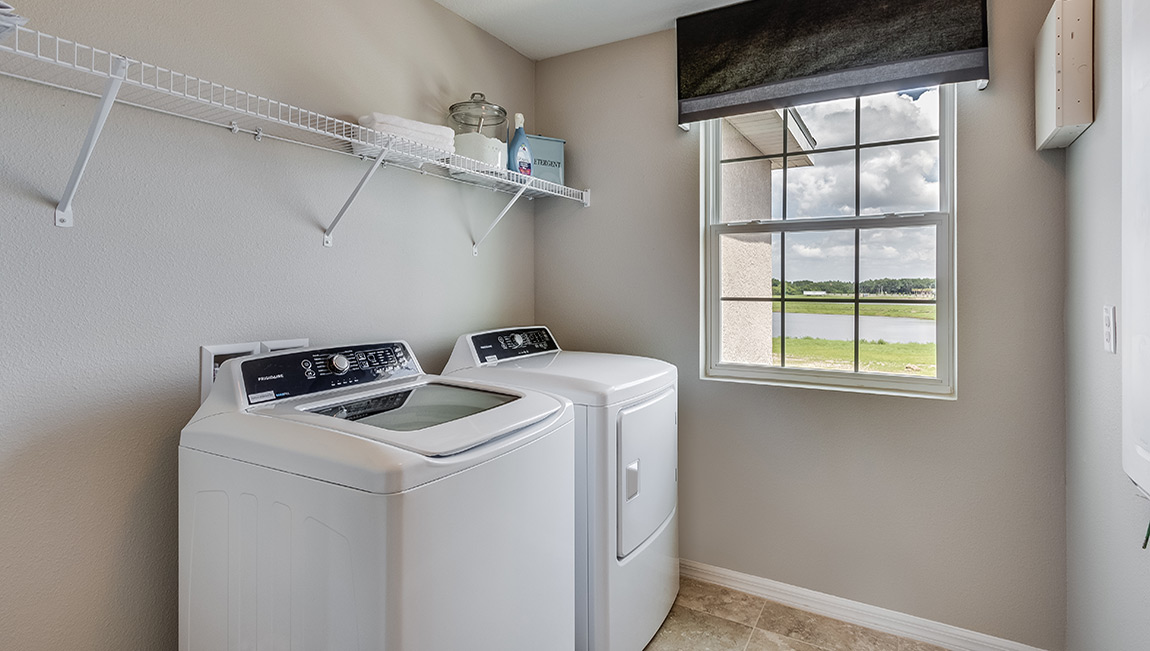 Coral Laundry Room