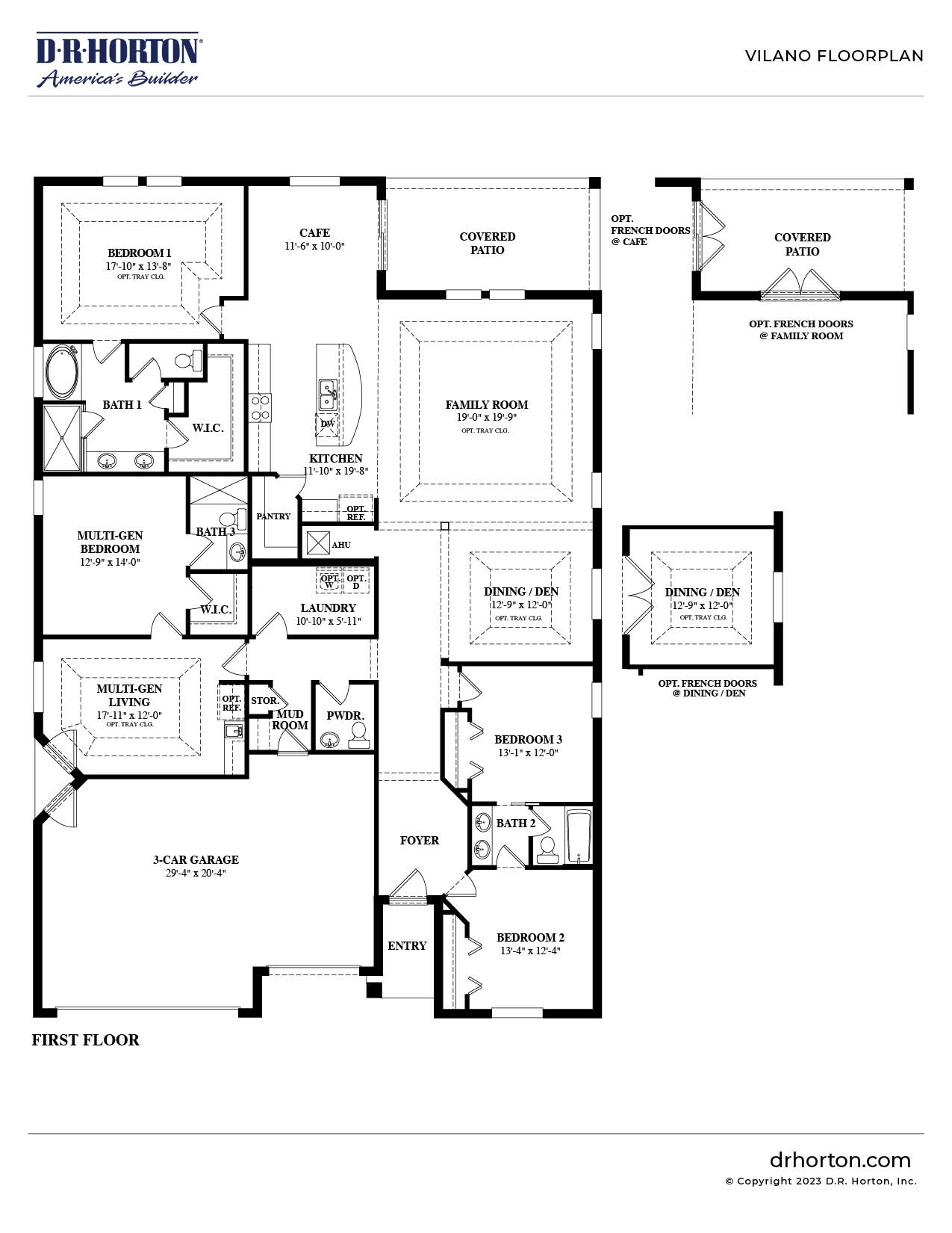 Floor Plan in Grande Hammock Vero Beach, FL D.R. Horton