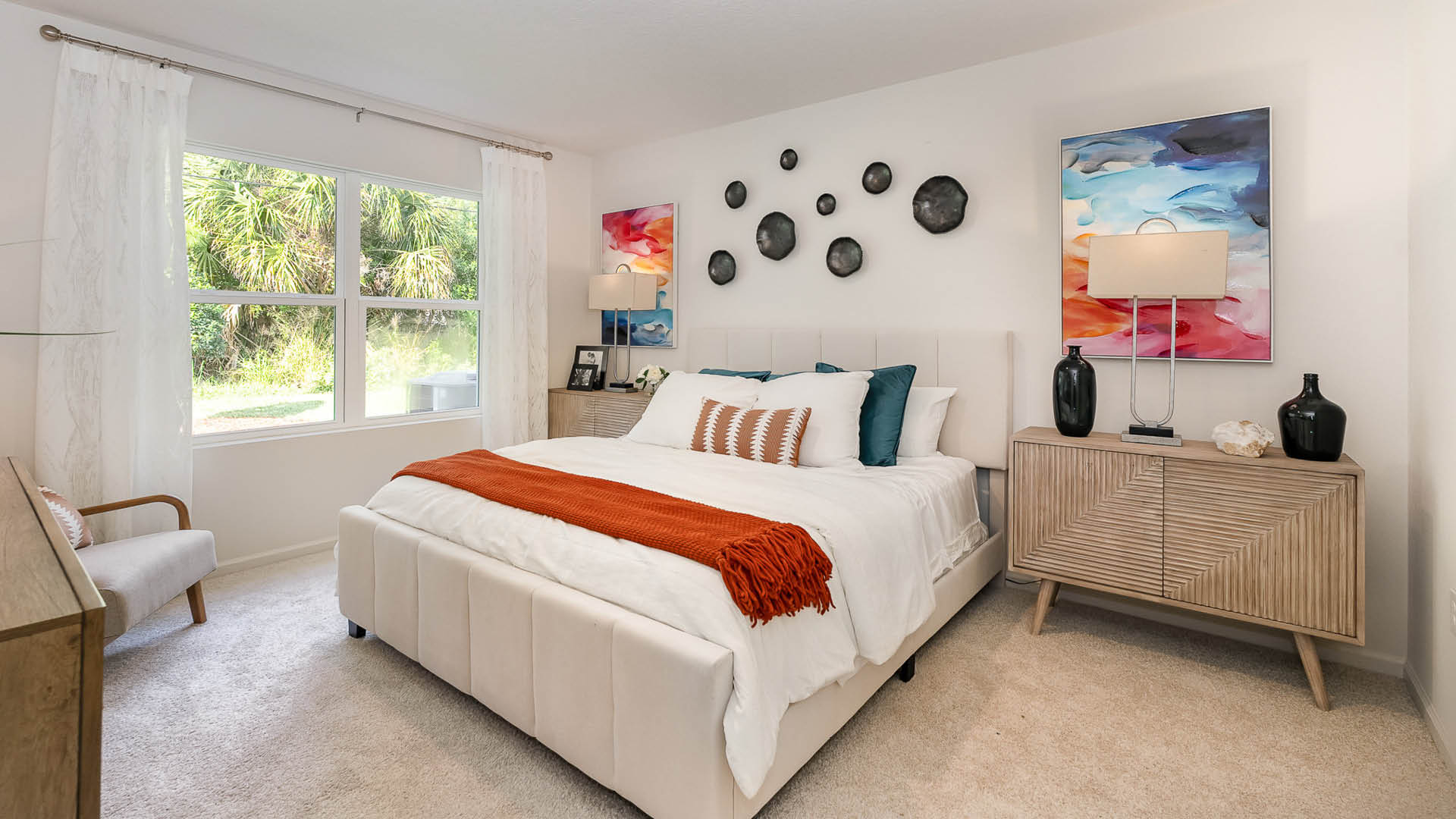 Primary Bedroom overlooking the backayard