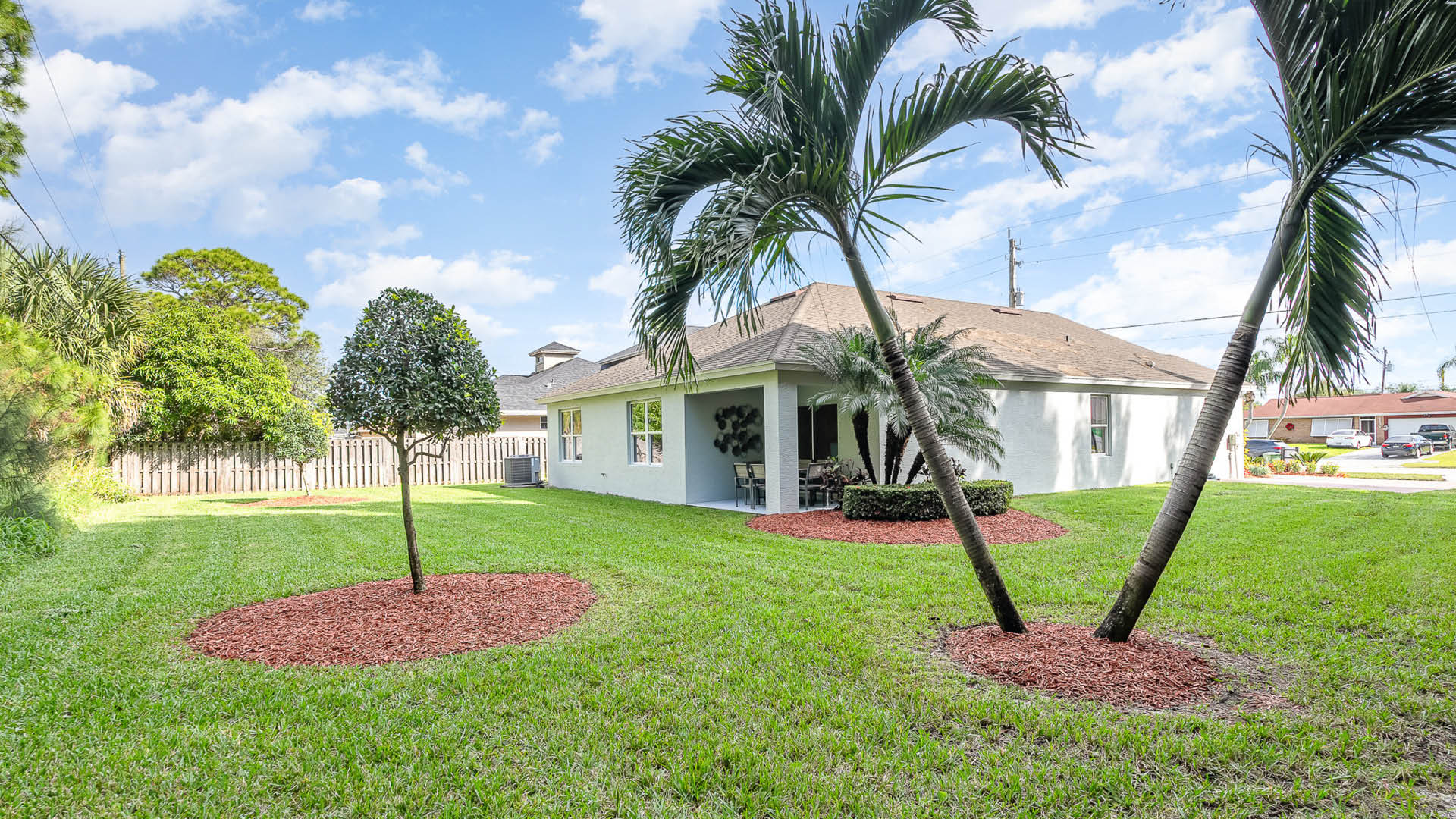 Exterior shot of backyard