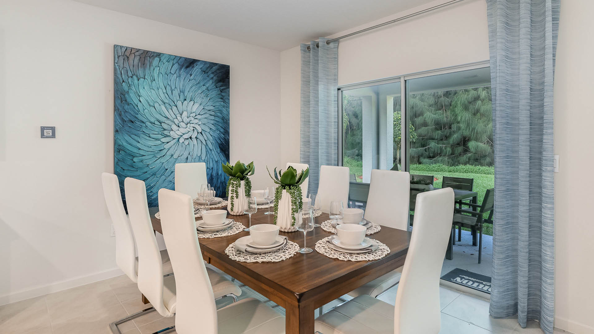 Dining room with table and chairs
