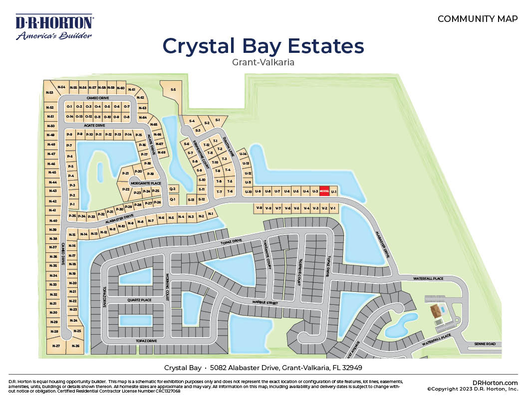 New Homes in Crystal Bay Estates GrantValkaria, FL D.R. Horton