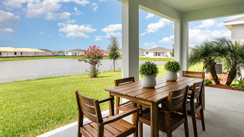 Delray Model Exterior of Home Covered Lanai