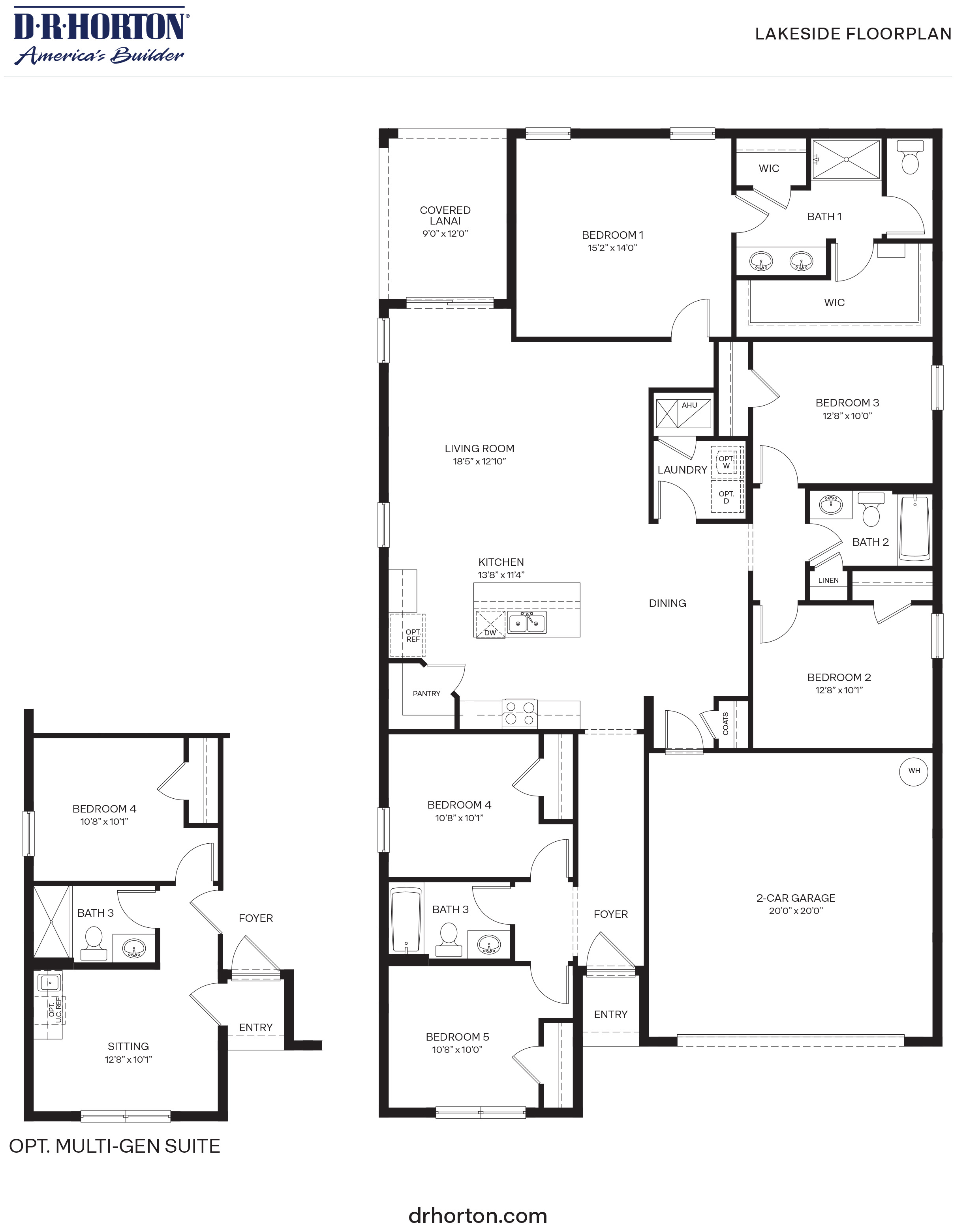 Lakeside Multi-Gen Floor Plan
