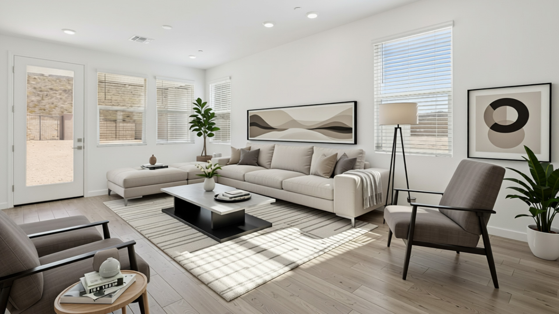 Virtually Staged Living Room