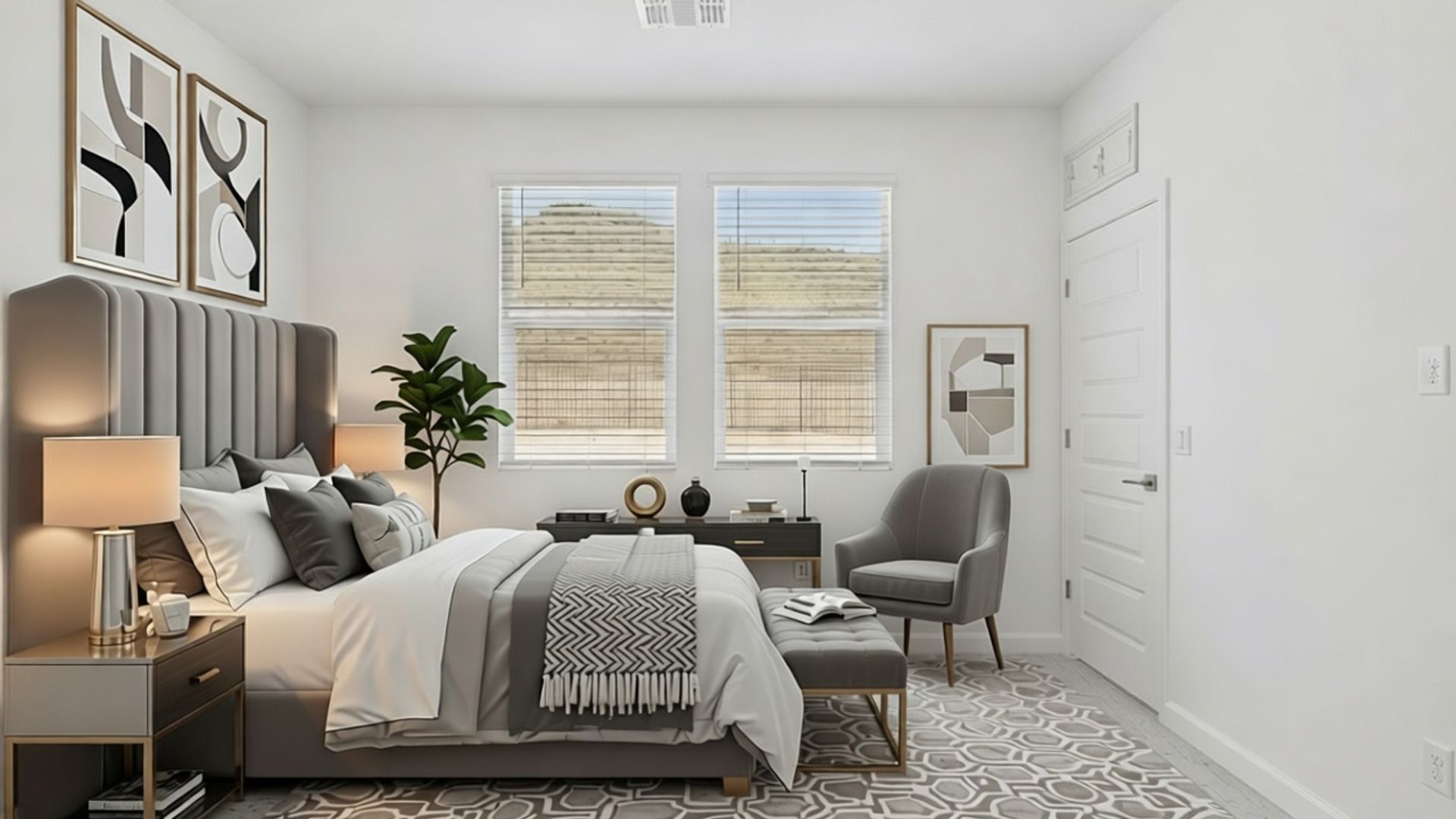 Virtually Staged Bedroom