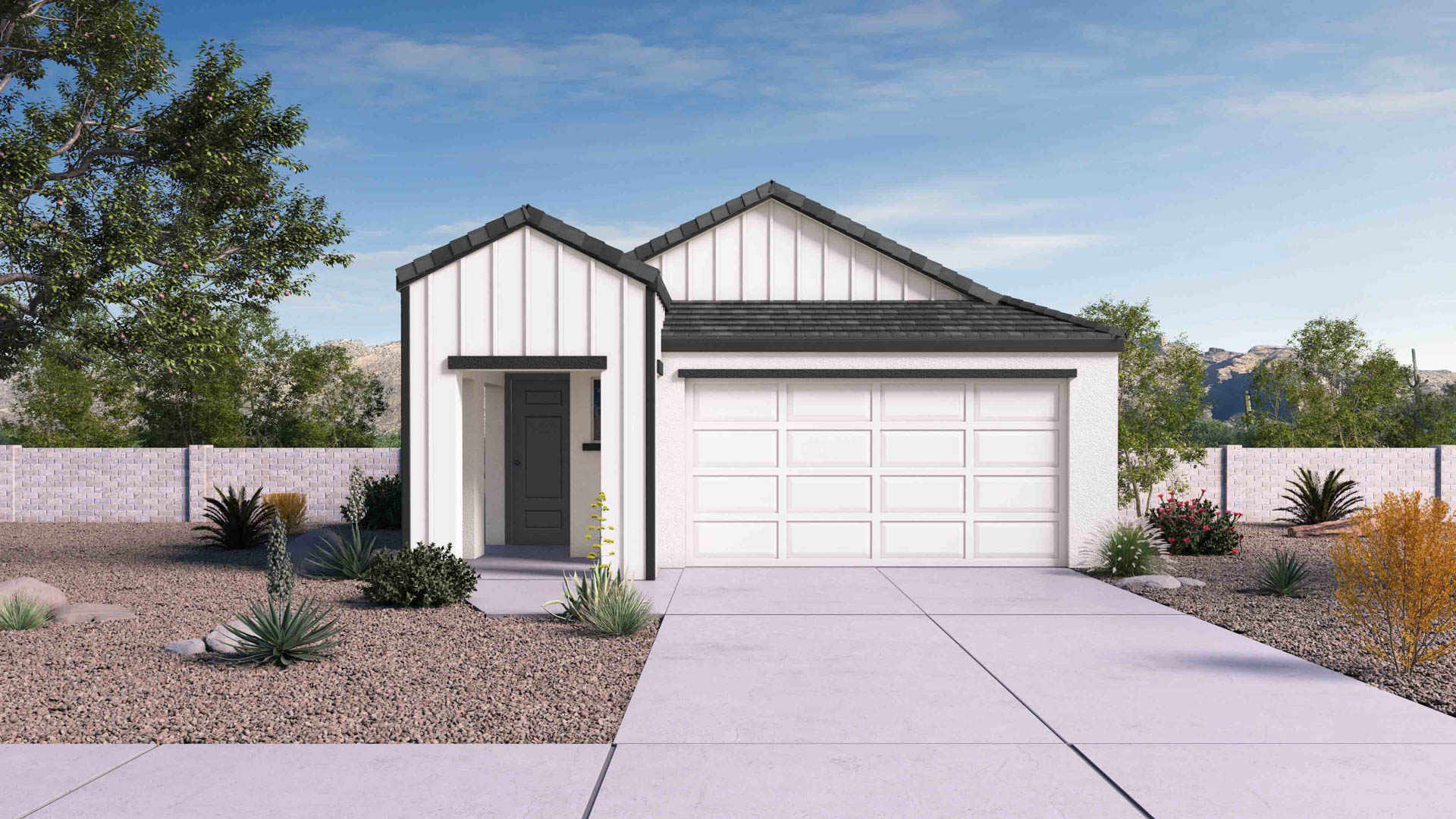 Nova Plan, The Buttes at Mystic, Peoria AZ 1 story, 2-car garage street view