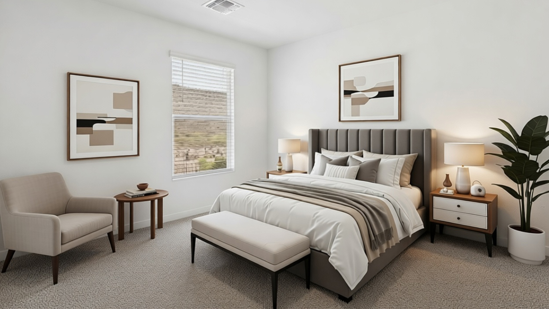 Virtually Staged Bedroom