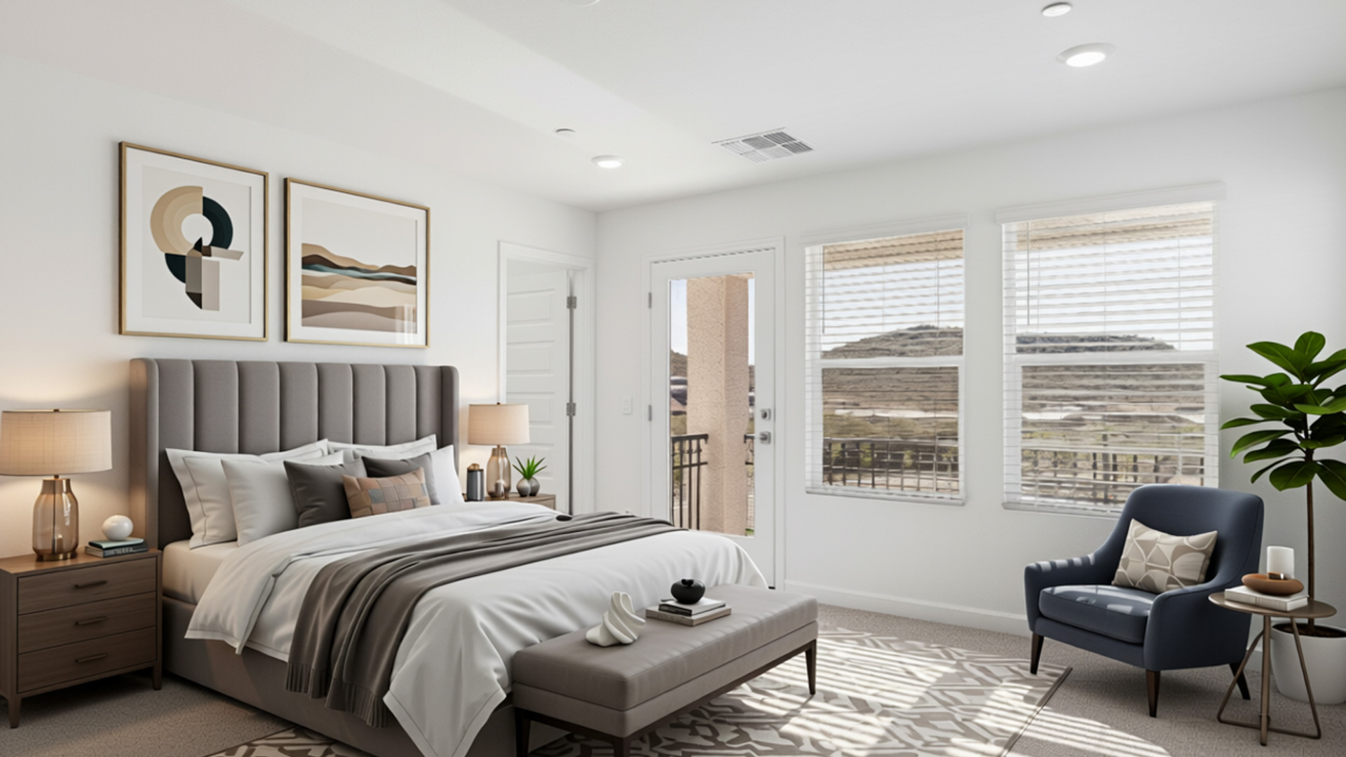Virtually Staged Bedroom