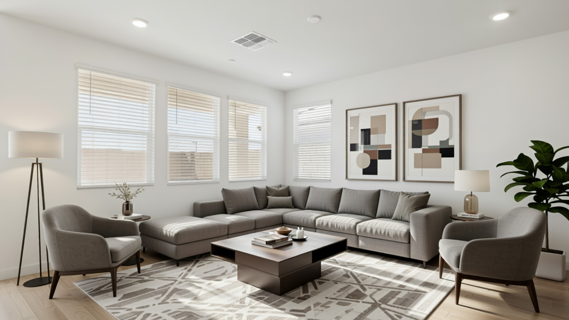 Virtually Staged Living Room