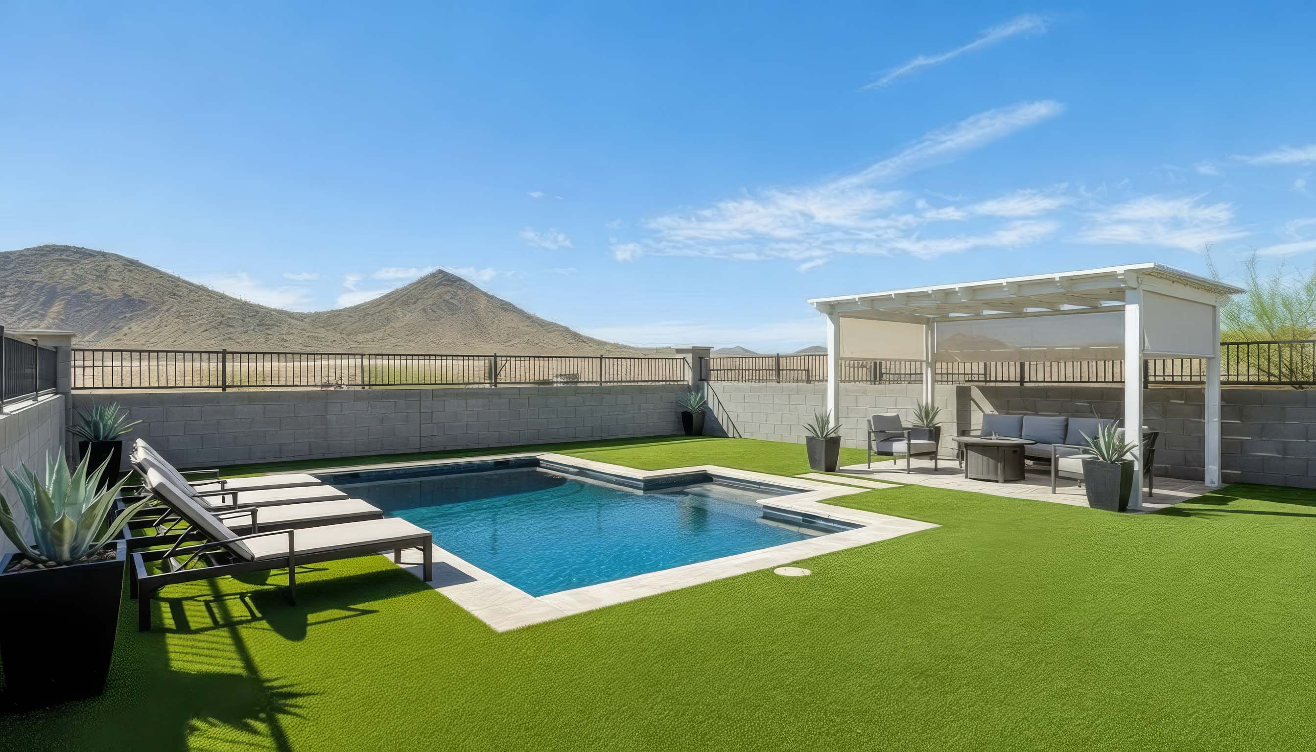 Virtually Staged Backyard
