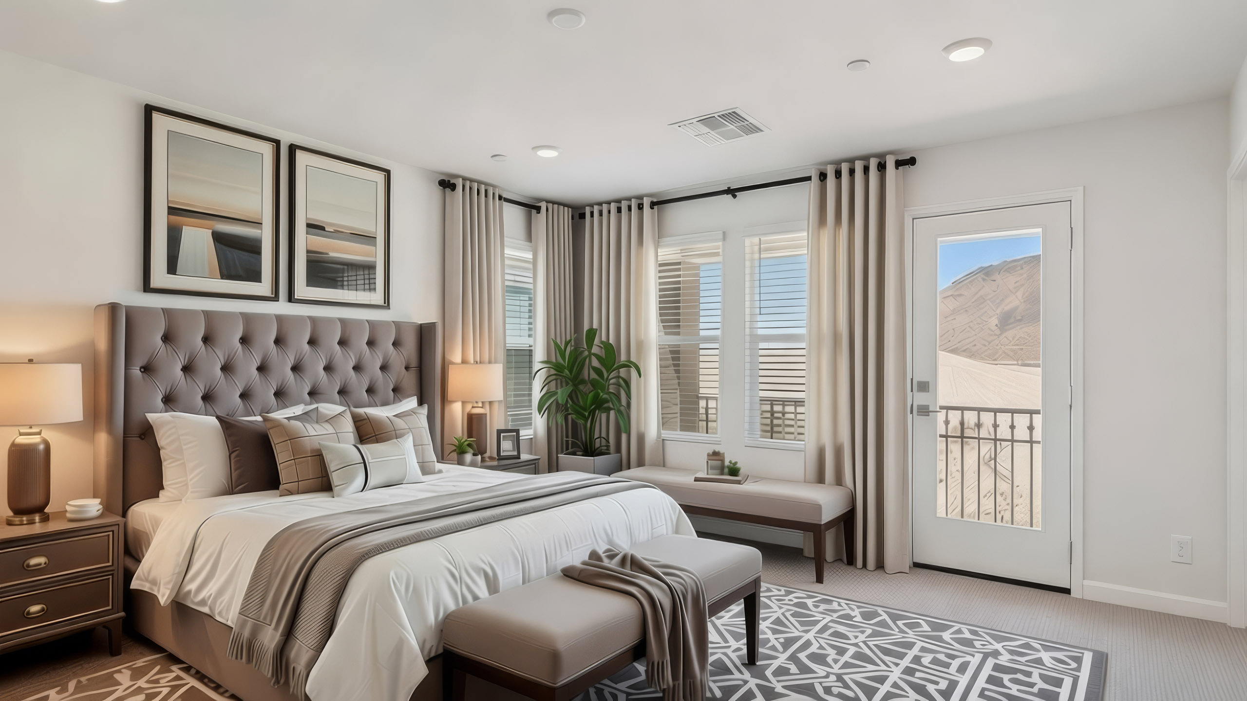 Virtually Staged Bedroom