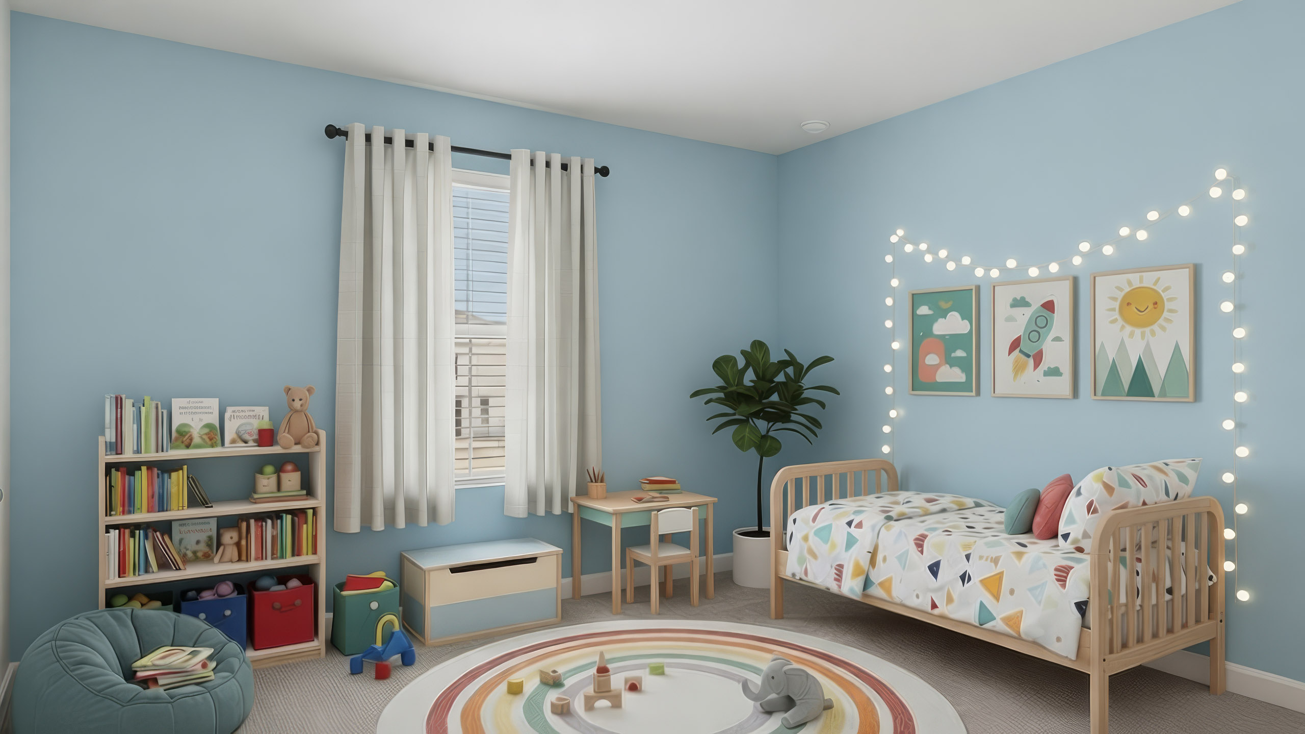 Virtually Staged Bedroom