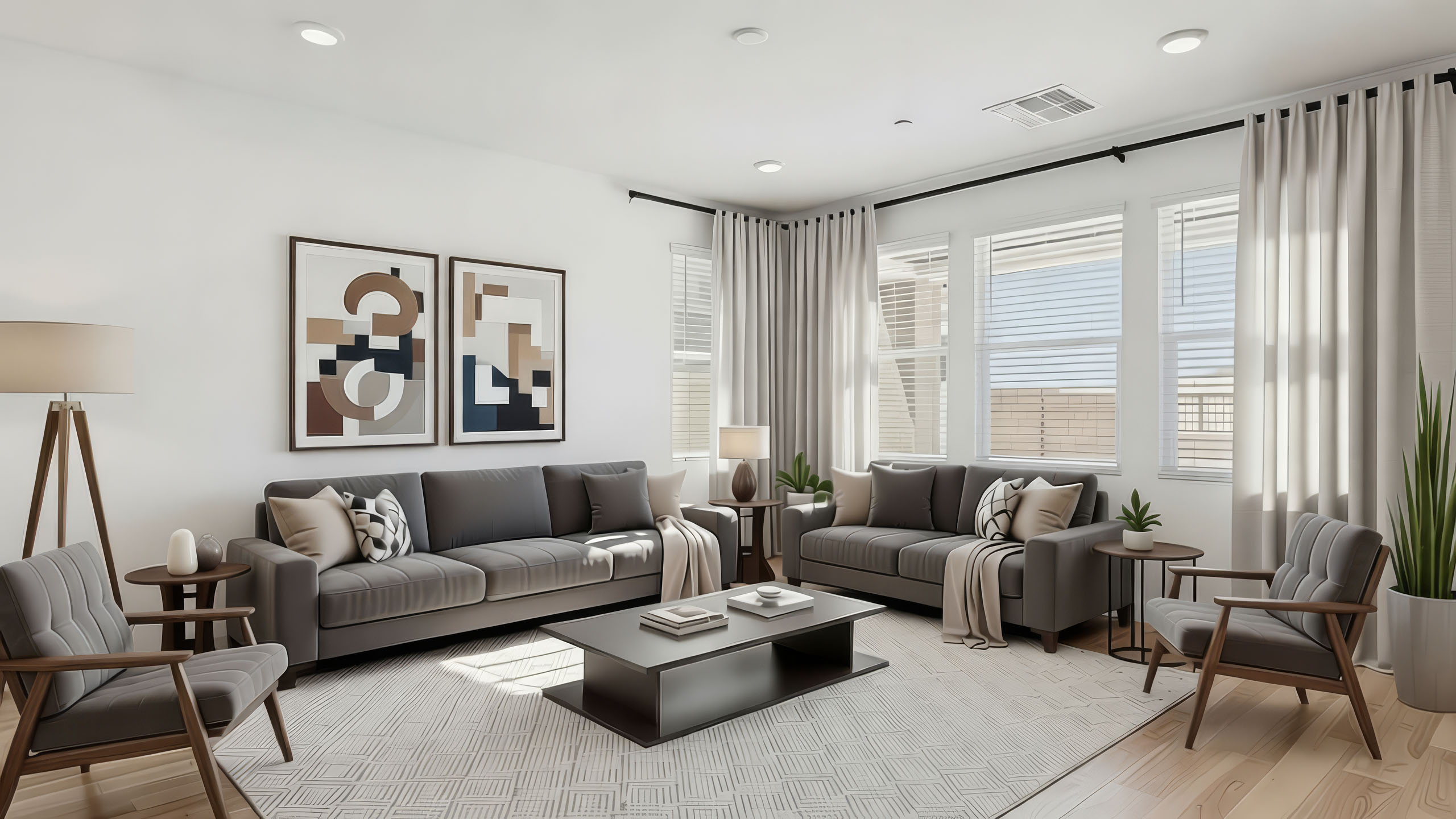 Virtually Staged Living Room