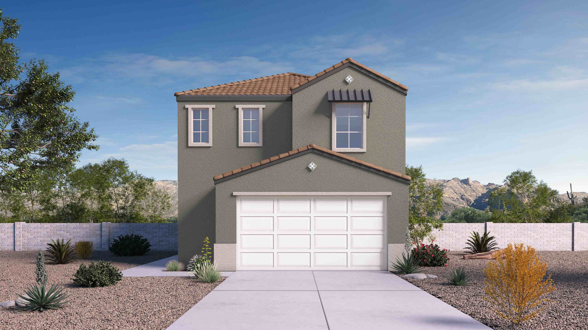 Eclipse Plan – The Buttes at Mystic | Peoria, AZ Eclipse Plan, Street View Street view of D.R. Horton’s Eclipse Plan featuring a 2-story design and 2-car garage Eclipse Plan, Community View D.R. Horton-designed streetscape with new build homes and landscaped sidewalks Eclipse Plan, Front Elevation Exterior showing architectural details, driveway, and front elevation of the Eclipse Plan Eclipse Plan, Front Elevation Alternate View Exterior angle featuring garage, landscaped entry, and front façade of the Eclipse Plan Walking Paths Nearby Neighborhood walking paths near D.R. Horton’s Eclipse Plan with open community access Park and Walking Paths Nearby Community park and walking paths near Eclipse Plan by D.R. Horton Front Door and Foyer Entry hallway inside front door next to flex space with direct line of sight to main living areas Living Room Living room looking to dining and kitchen areas in this new home features natural light, with fresh open concept flow Living Room with Upstairs Access Main living room with open concept flow and direct stair access to upstairs loft and bedrooms Looking from Foyer to Living Room, Kitchen View from entry foyer into living room, kitchen, and dining areas showing open concept design Looking from Kitchen to Living Room, Upstairs Access View from kitchen into living room with visible stair access and open concept flow Kitchen Central kitchen island anchors the home adding prep zones, storage, pantry, and connectivity Kitchen Island with Sink Central kitchen island view adds a sink, seating, pantry, prep zones, perfect for everyday life Kitchen Island with Appliance Suite Included Island kitchen design offers new appliance suite included, storage, pantry, sink, and prep zones Kitchen Pantry, Cabinets Functional kitchen pantry built into new build home with stylish finishes and direct access from prep zones Side View Kitchen Island Side view of kitchen island showing cabinetry, prep space, and sink placement Sitting Area Near Foyer Sitting area near entry foyer offering flexible use and connectivity to main living spaces Half Bath Entry-level half bathroom featuring chrome fixtures near the main living areas Upstairs Landing Near Bedrooms, Full Bath Upstairs landing connects bedrooms and family bathroom with multi-use flow Primary Bedroom Primary bedroom designed with privacy and comfort, flows into a spa-inspired ensuite bathroom and walk-in closet Primary Bedroom Alternate View Primary bedroom designed for privacy and style adding a spa-inspired ensuite bathroom and walk-in closet Primary Bedroom Additional View Primary bedroom designed with privacy and comfort in mind, flowing into spa-inspired ensuite and walk-in closet Owner’s Ensuite Vanity Near Walk-In Closet Owner’s ensuite adds stylish appeal, spa-inspired designs and access to the walk-in closet Owner’s Ensuite Walk-In Shower Modern owner’s ensuite bathroom layout offering spa-inspired comfort and polished finishes Bedroom 2 Bedroom 2 with full closet and direct access to shared upstairs spaces Bedroom 3 Bedroom 3 offering flexible use for office, study, or guest space Bedroom 4 Bedroom 4 designed for flexible use including office, study, or craft room Bedroom 5 Bedroom 5 providing additional flexible space for guests or hobbies Family Full Bathroom 2 Family full upstairs bathroom adds stylish vanity, mirror, cabinets, and tub-shower combo Family Full Bathroom 2 Alternate View Secondary bath with built-in tub-shower combo, vanity, sink, lighting, and finishes Utility Laundry Room Utility laundry smartly designed with overhead storage and washer and dryer included Backyard Covered Paved Patio Backyard with covered concrete patio offering seating and indoor-outdoor transition Backyard Covered Paved Patio Alternate View Backyard with covered concrete patio offering grill setup and outdoor living space Backyard Covered Paved Patio Additional View Backyards with covered concrete patios offering seating and outdoor connectivity Backyard Space View Backyard space showing open outdoor area behind the home Aerial View Front Aerial front view of Eclipse Plan showing home placement and neighborhood layout Mirage Plan – The Buttes at Mystic | Peoria, AZ Mirage Plan, Street View Street view of D.R. Horton’s Mirage Plan featuring a 2-story design and 2-car garage Mirage Plan, Community View D.R. Horton-designed streetscape with new build homes and landscaped sidewalks Mirage Plan, Front Elevation Exterior showing architectural details, driveway, and front elevation of the Mirage Plan Mirage Plan, Front Elevation Alternate View Exterior angle featuring garage, landscaped entry, and front façade of the Mirage Plan Walking Paths Nearby Neighborhood walking paths near D.R. Horton’s Mirage Plan with open access Park and Walking Paths Nearby Community park and walking paths near Mirage Plan by D.R. Horton Looking from Front Foyer to Kitchen, Dining, Living Area View from entry foyer into kitchen, dining, and living areas showing open concept flow Dining Area Dining area positioned near kitchen and living spaces with open connectivity Central Kitchen Central kitchen island anchors the home adding prep zones, pantry, and seating Kitchen Island with Sink, Seating Central kitchen island view adds a sink, seating, pantry, and prep zones Kitchen View Over Island to Dining and Living Areas View from kitchen over island into dining and living rooms with open design Living Room Living room looking to dining and kitchen areas in this new home features natural light, with fresh open concept flow Living Room Alternate View New home living room with modern design elements and open connectivity Living Room Additional View Spacious living room with view into dining and kitchen areas Living Room Additional View Living room design showcases access to kitchen, dining, and outdoor areas Living Room Additional View Main living room with open concept connections and functional layout Living Room Additional View Living room with open flow connecting kitchen, dining, and backyard access Hall Next to Living Room Interior hallway beside living room offering access to bedrooms and main areas Primary Bedroom Primary bedroom designed with privacy and comfort, flows into a spa-inspired ensuite bathroom and walk-in closet Primary Bedroom Alternate View Primary bedroom designed for privacy and style adding a spa-inspired ensuite bathroom and walk-in closet Primary Bedroom Additional View Primary bedroom designed with privacy and comfort in mind, flowing into spa-inspired ensuite and walk-in closet Primary Bedroom Additional View Primary bedroom featuring comfortable layout and connection to ensuite and closet Owner’s Ensuite Double Vanity Looking to Walk-In Closet Owner’s ensuite adds stylish appeal, spa-inspired designs and access to the walk-in closet Owner’s Ensuite Double Vanity Modern owner’s ensuite bathroom layout offering spa-inspired comfort and dual vanity Owner’s Ensuite Walk-In Shower Owner’s ensuite view offering spa-like shower design and polished finishes Owner’s Ensuite Walk-In Closet Inside View Interior view of walk-in closet in the primary bedroom with ample storage space Main Floor Half Bath Entry-level half bathroom featuring chrome fixtures near the main living areas Main Floor Hallway to Front Door Entry hallway leading from front door to open concept living spaces Loft Upstairs loft adds multi-use space connecting bedrooms and family bathroom Loft Alternate View Multi-use loft at top of stairs offering flexible living and work space Bedroom 2 Bedroom 2 with full closet and direct access to shared upstairs spaces Bedroom 3 Bedroom 3 offering flexible use for office, study, or guest room Bedroom 4 Bedroom 4 designed for flexible use including office, study, or craft room Bedroom 4 Alternate View Bedroom 4 showcasing adaptable space for guests or hobbies Bedroom 4 Additional View Bedroom 4 providing flexibility for entertainment or work needs Bedroom 4 Additional View Bedroom 4 with layout supporting multi-use living Family Full Bathroom 2 Family full upstairs bathroom adds stylish vanity, mirror, cabinets, and tub-shower combo Family Full Bathroom 2 Alternate View Secondary bath with built-in tub-shower combo, vanity, sink, and lighting Family Full Bathroom 2 Additional View Family bathroom offering polished fixtures and functional layout Utility Laundry Room Utility laundry smartly designed with overhead storage and washer and dryer included Backyard Covered Paved Patio Backyard with covered concrete patio offering seating and outdoor living transition Backyard Covered Paved Patio Alternate View Backyard with covered concrete patio supporting grill setup and relaxation Aerial View Backyard Aerial view of backyard showing patio placement and outdoor space