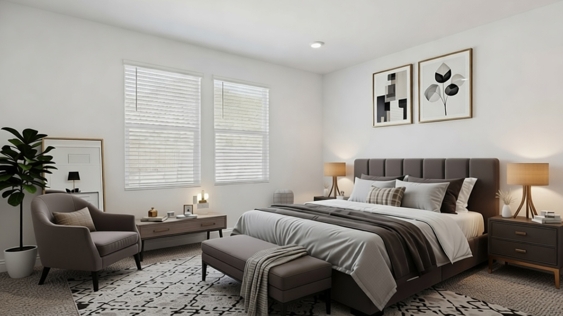 Virtually Staged Bedroom