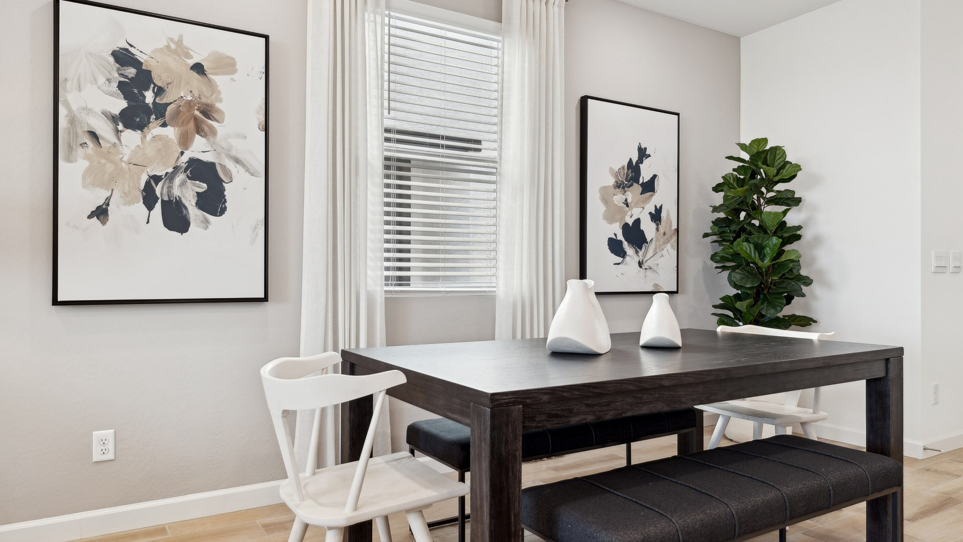 Open concept dining room.