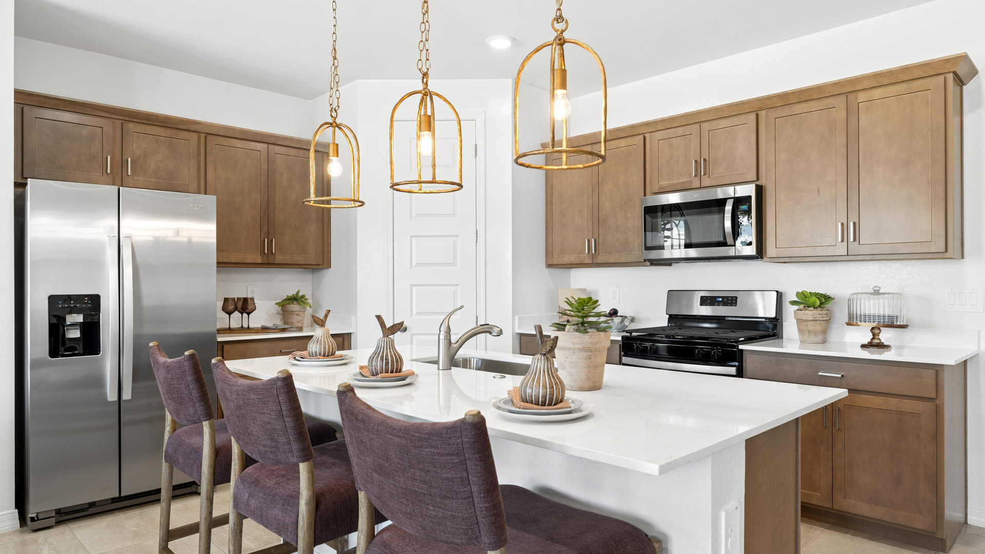 Kitchen with island.