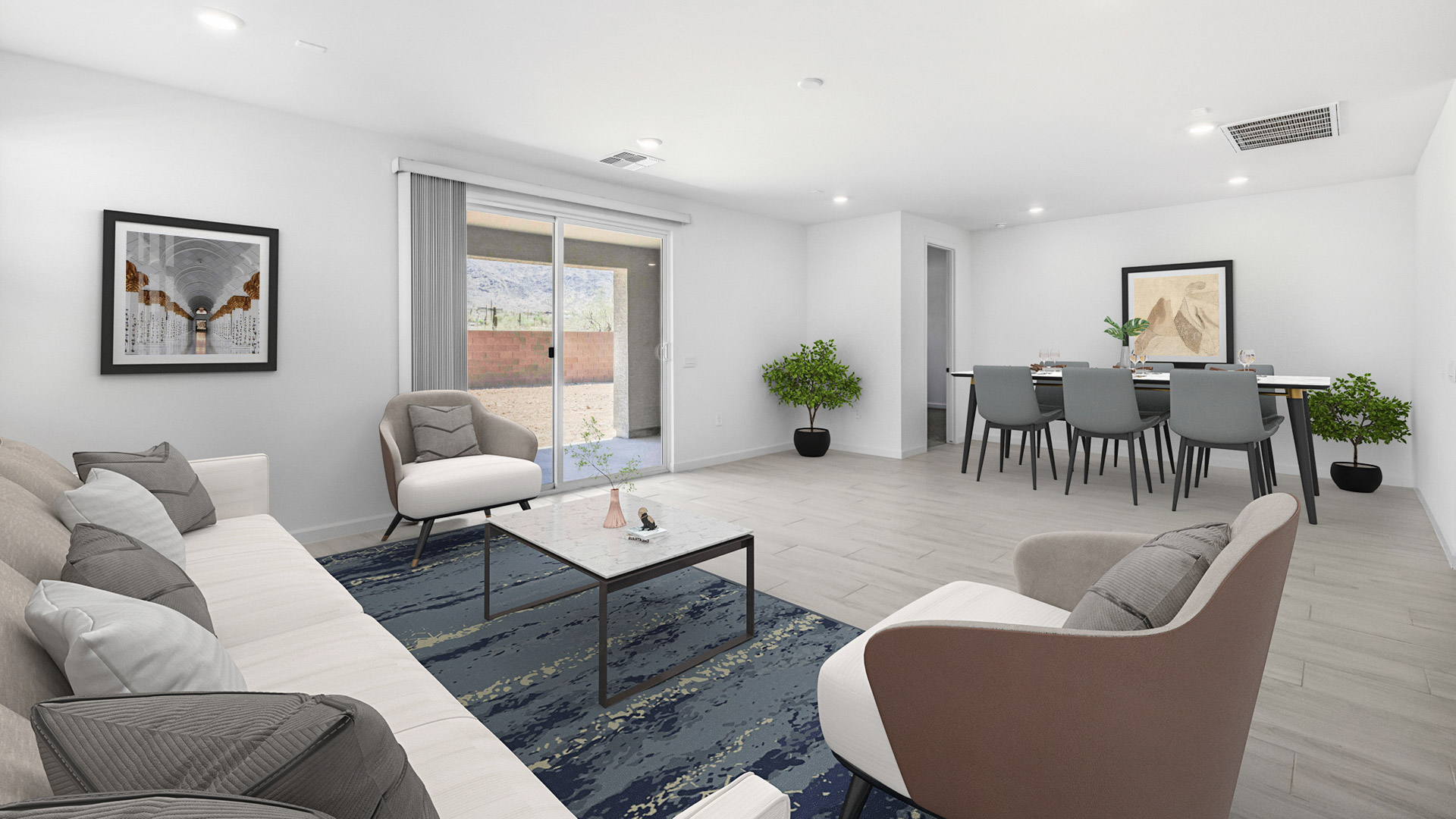 Virtually Staged Living Room