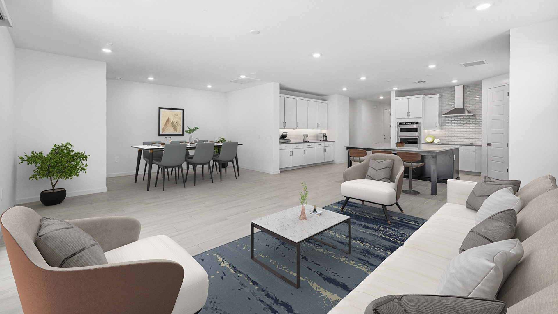 Virtually Staged Living Room