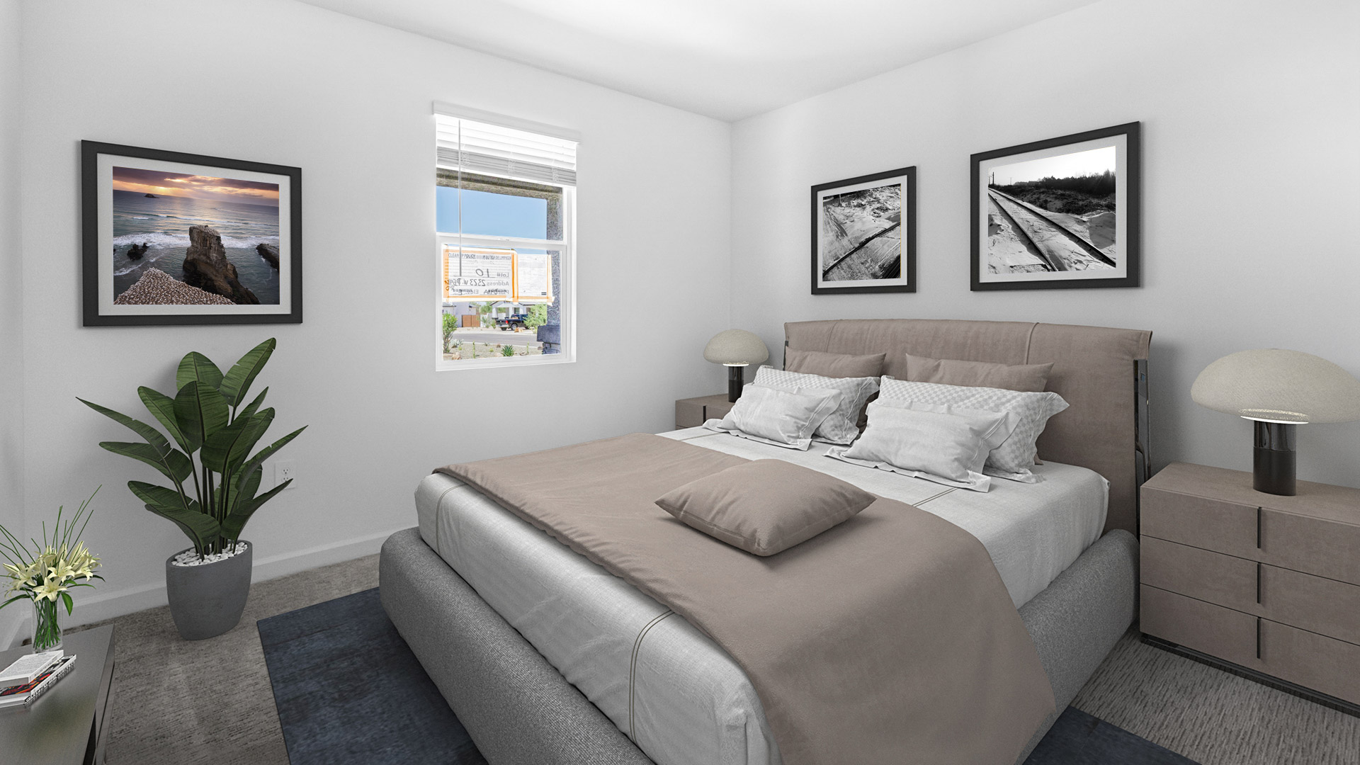 Virtually Staged Bedroom