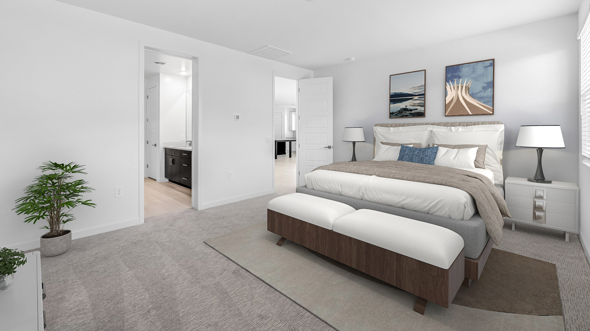 Virtually Staged Bedroom