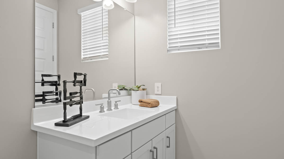 A well-designed bathroom emphasizing functionality and contemporary style.