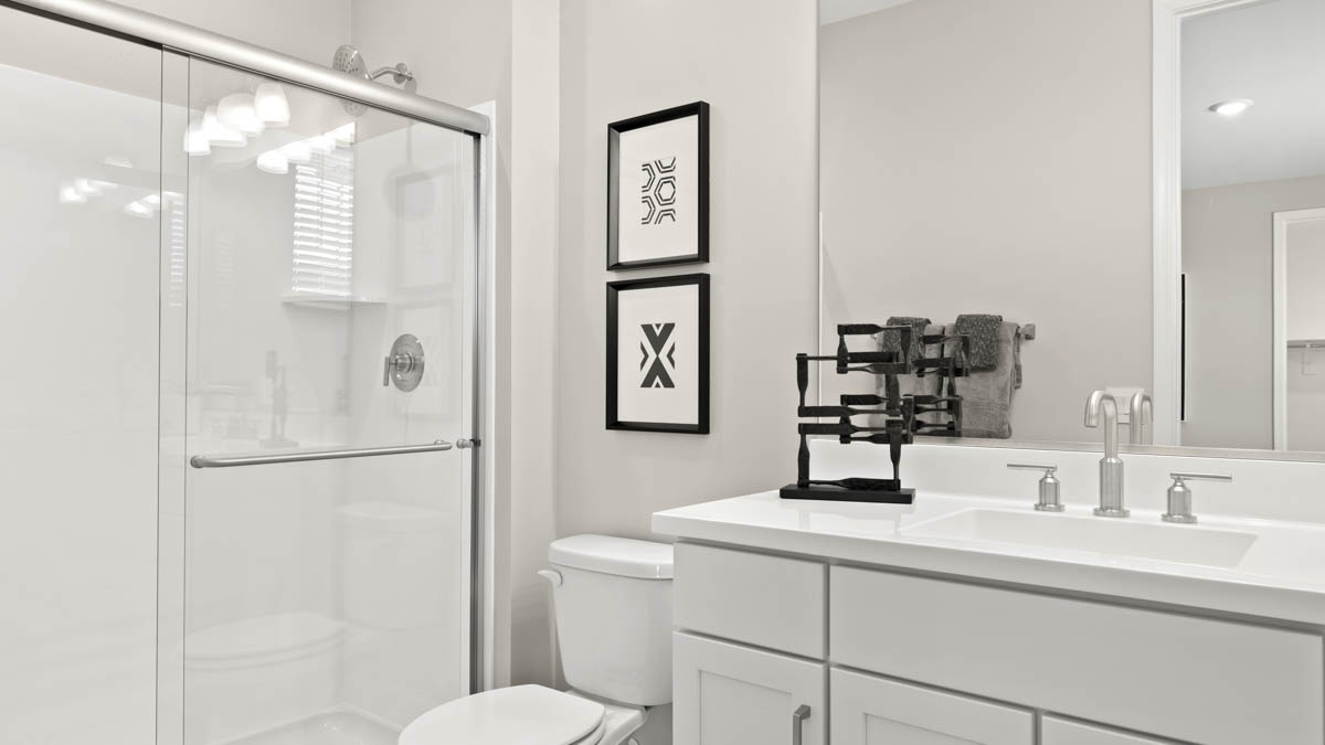 A well-designed bathroom emphasizing functionality and contemporary style.