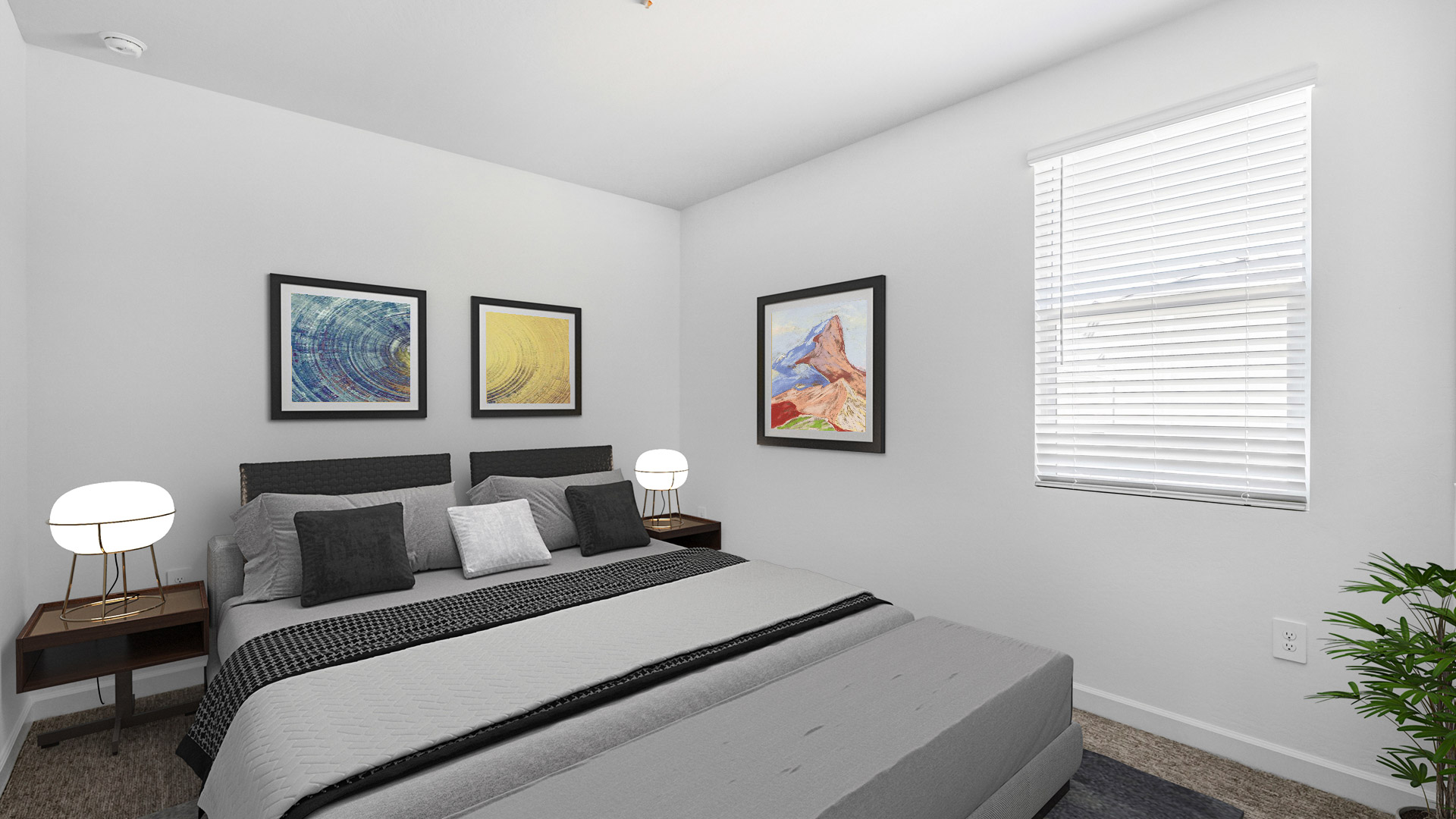 Virtually Staged Bedroom