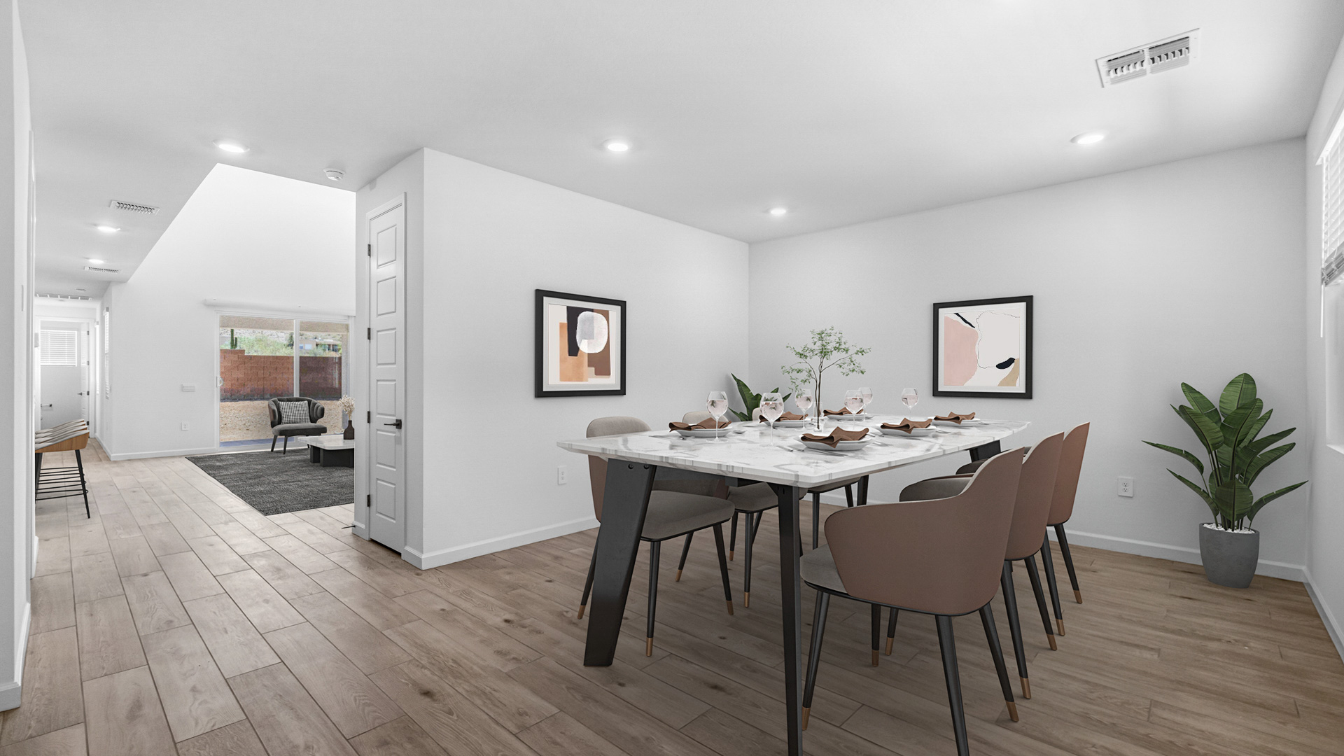 Virtually Staged Dining Room