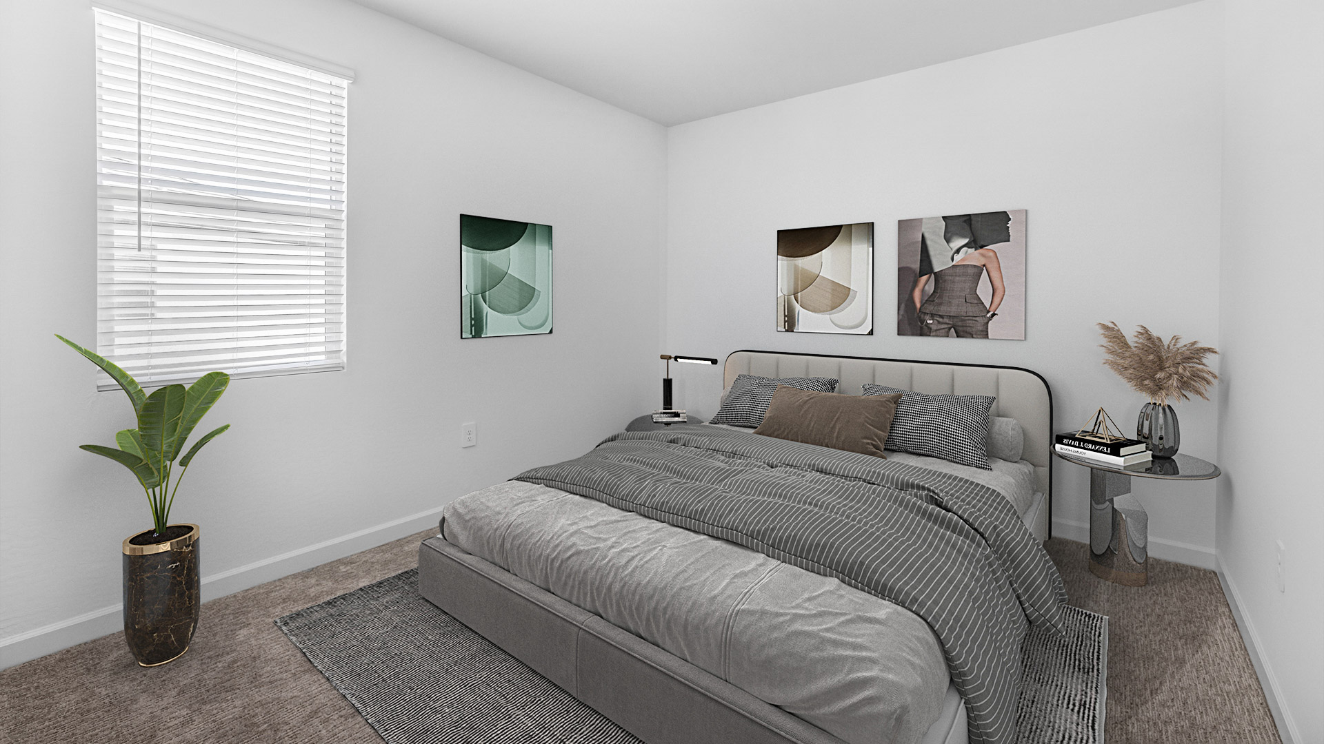 Virtually Staged Bedroom
