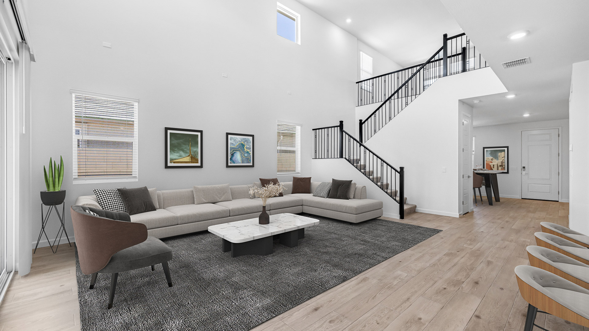 Virtually Staged Living Room
