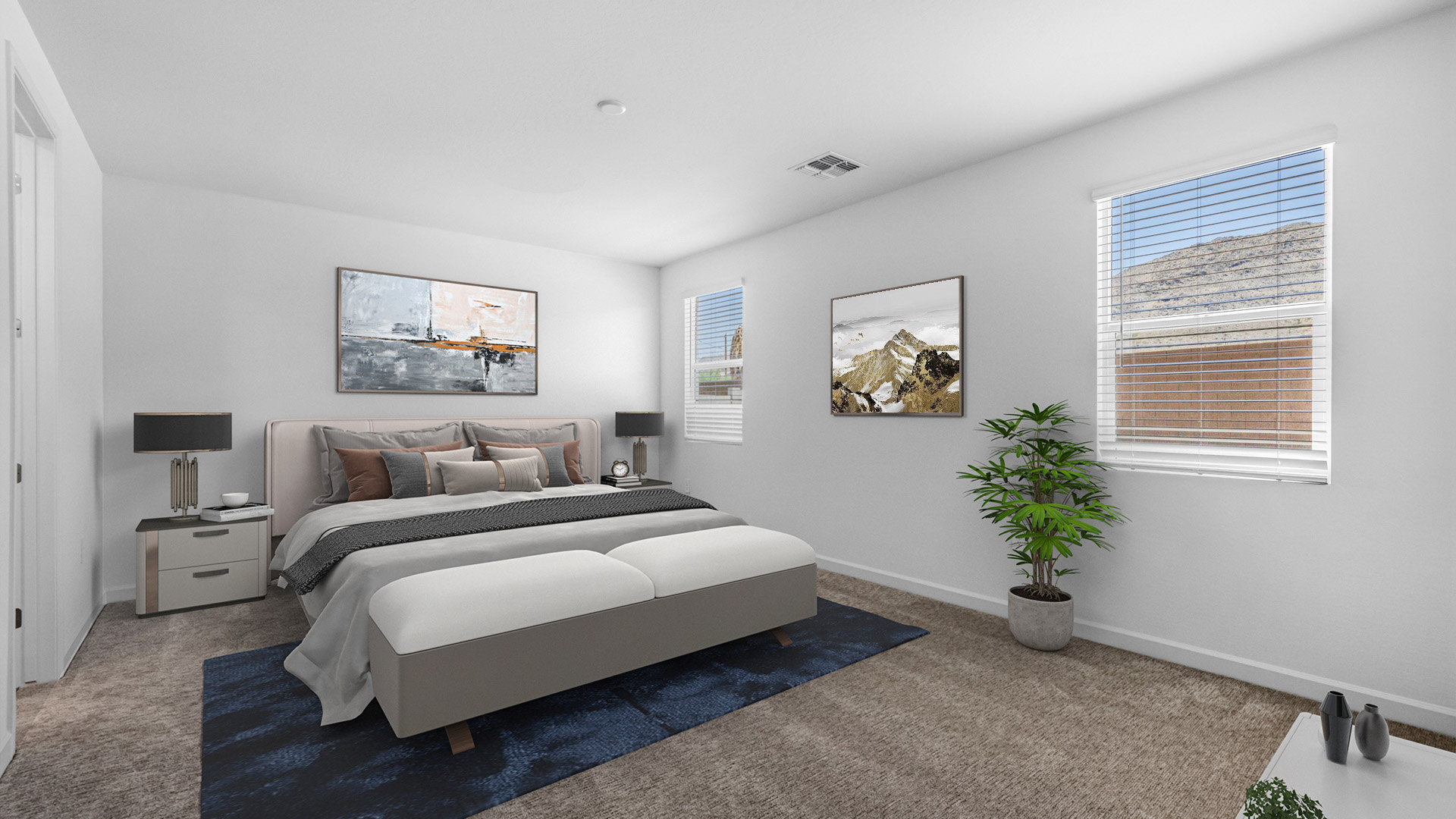 Virtually Staged Bedroom