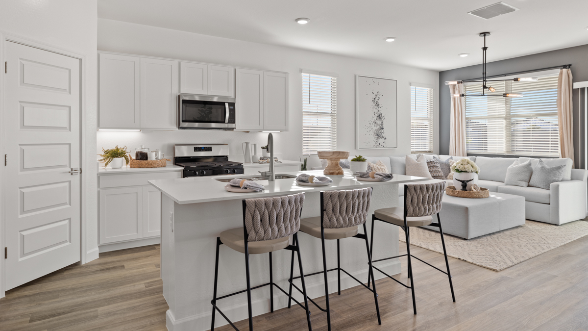 spacious kitchen with large island