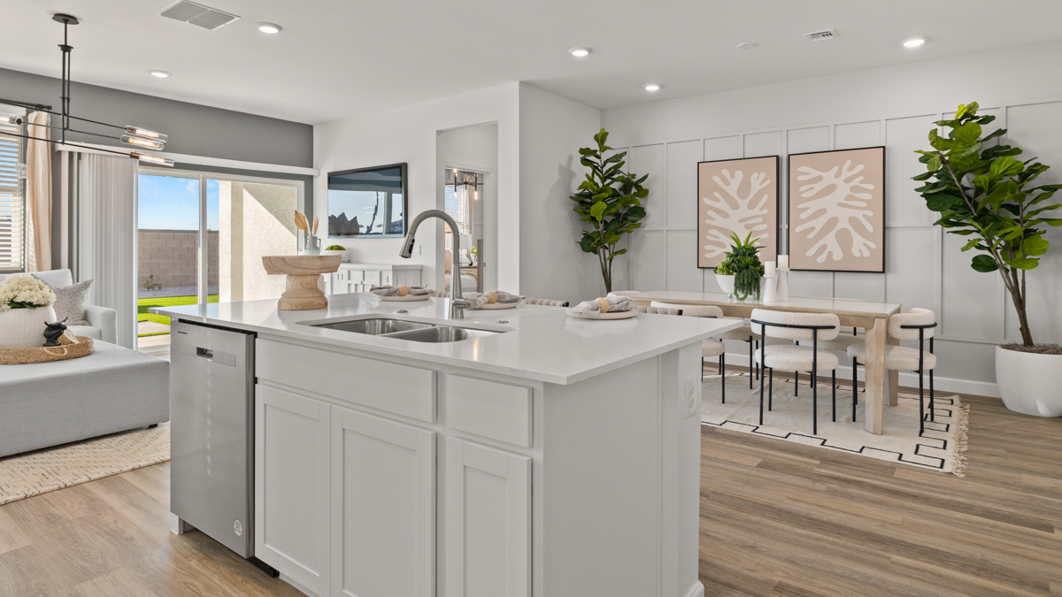 spacious kitchen with large island