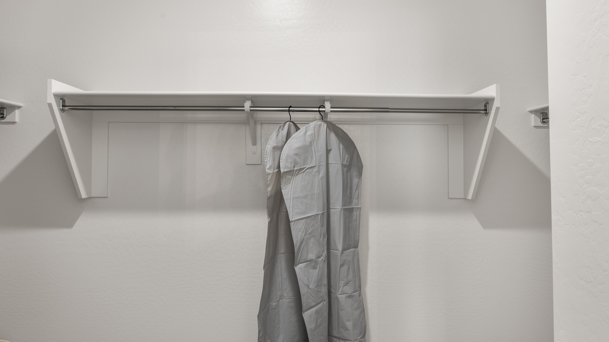 primary suite with walk in closet