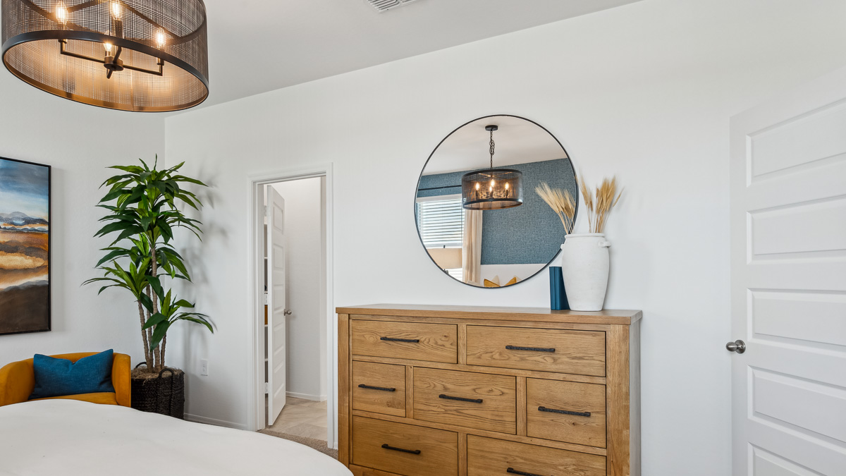 primary suite with walk in closet