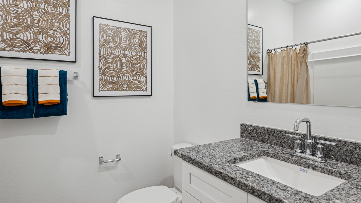 guest bathroom with bathtub