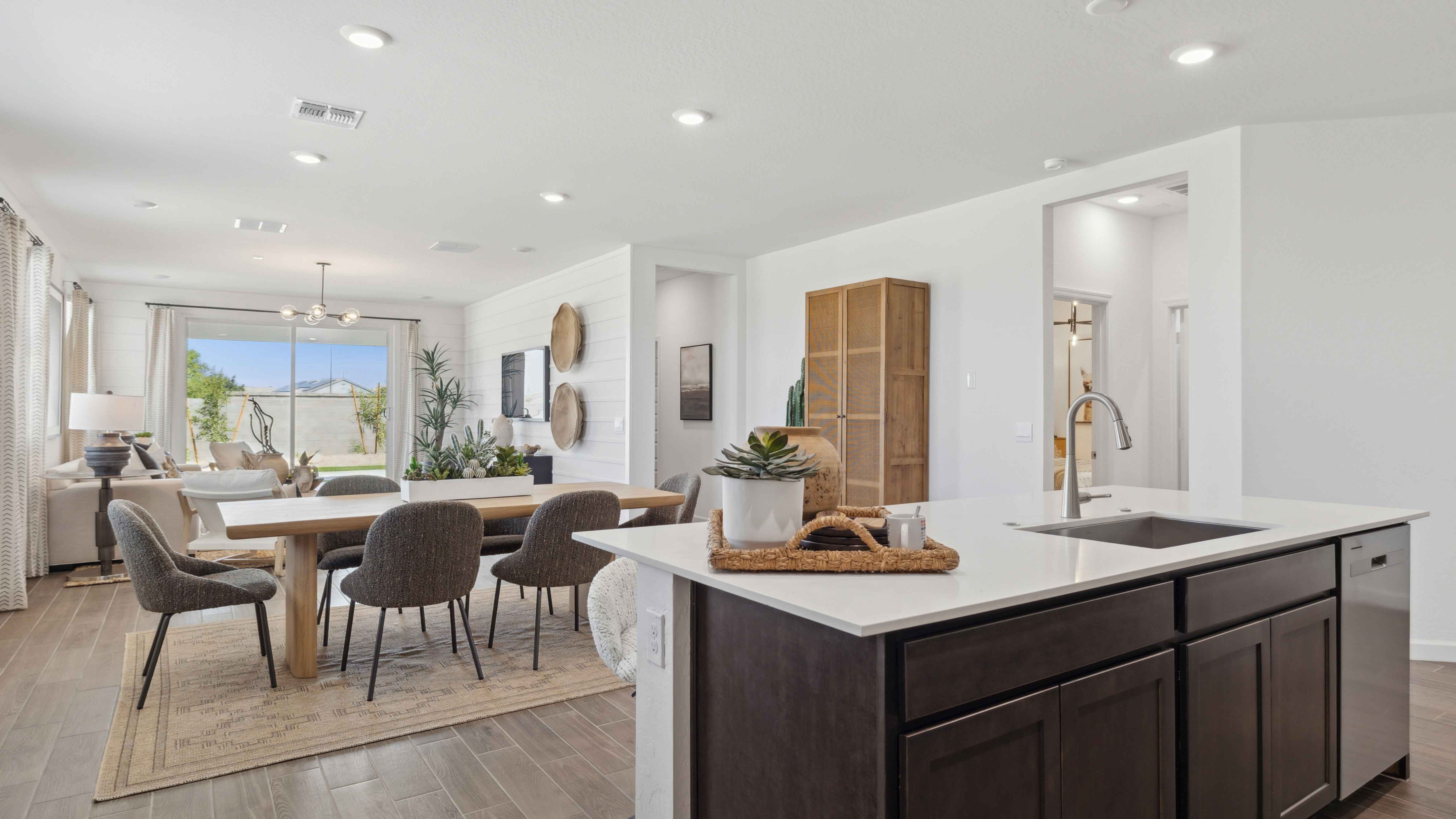 spacious kitchen with large island